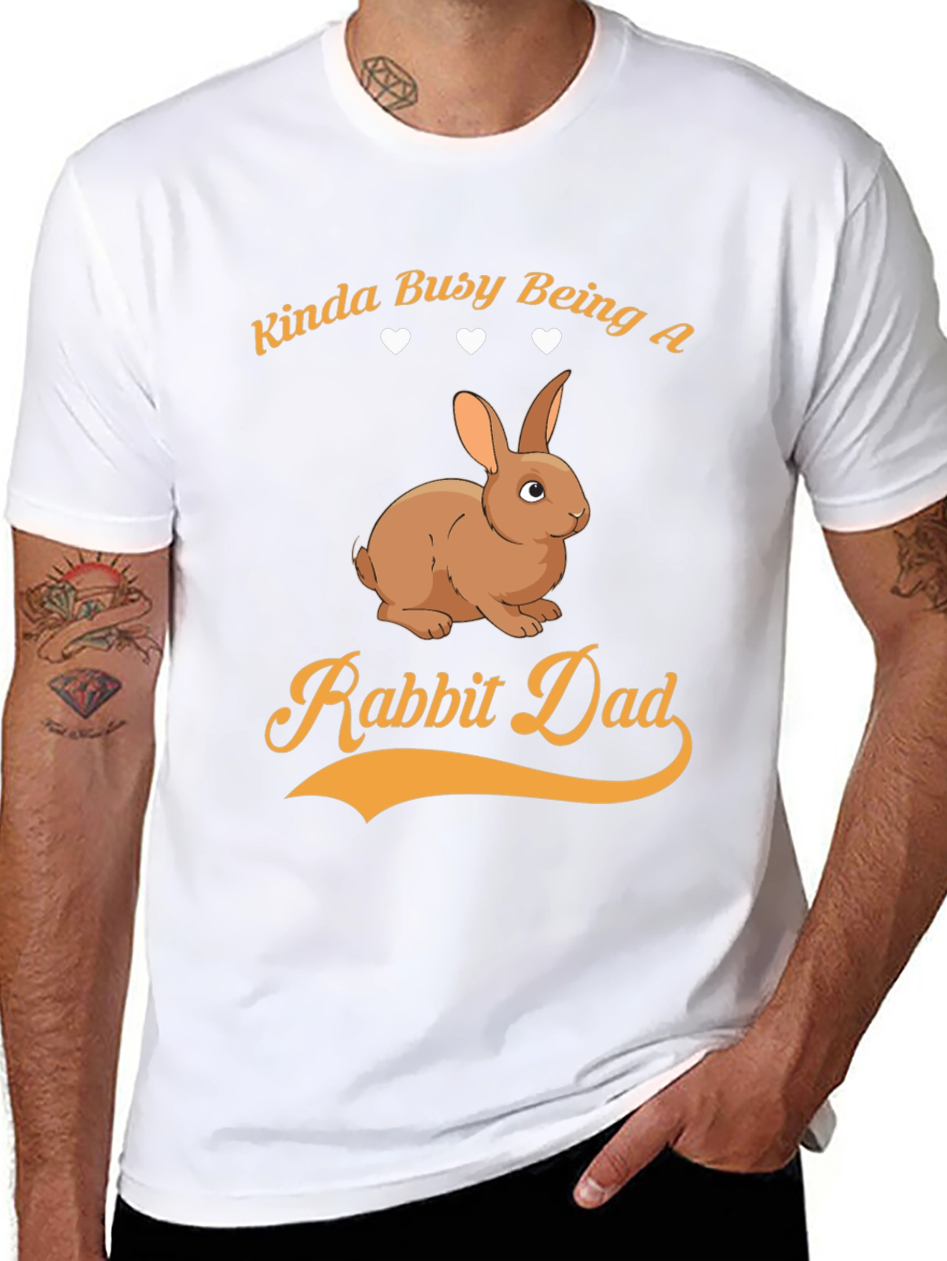 Black Rabbit Dad Graphic Tee - Kinda Busy T-Shirt view 8