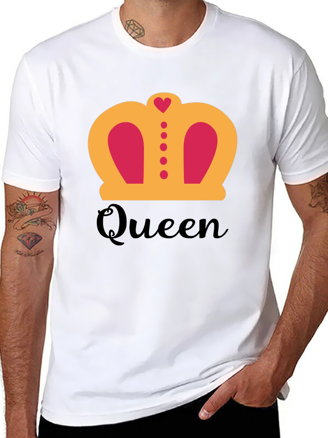Black Queen Crown Graphic T-Shirt - Black view 8