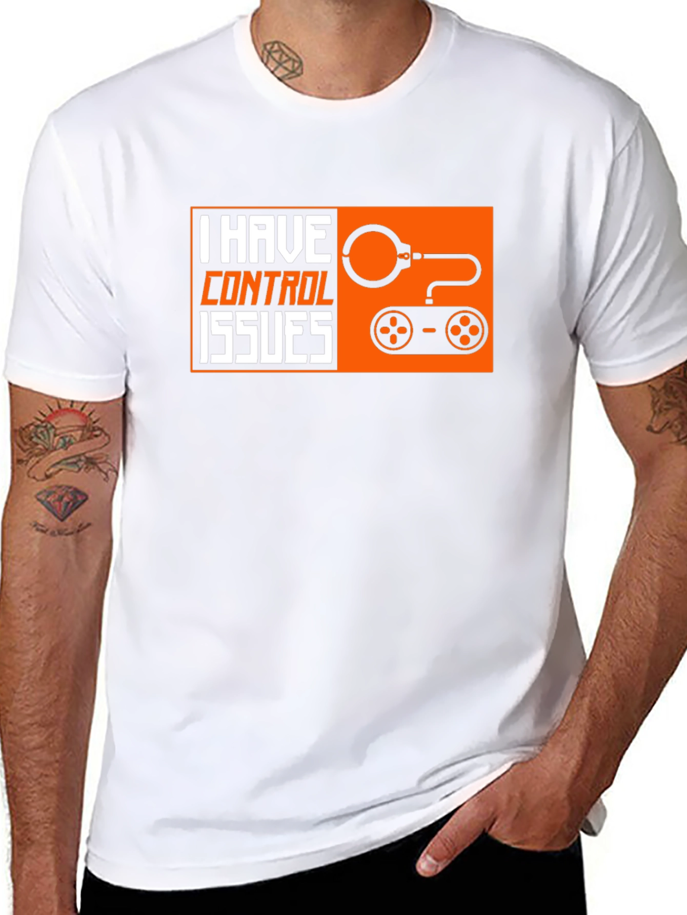 Black I Have Control Issues T-Shirt view 8