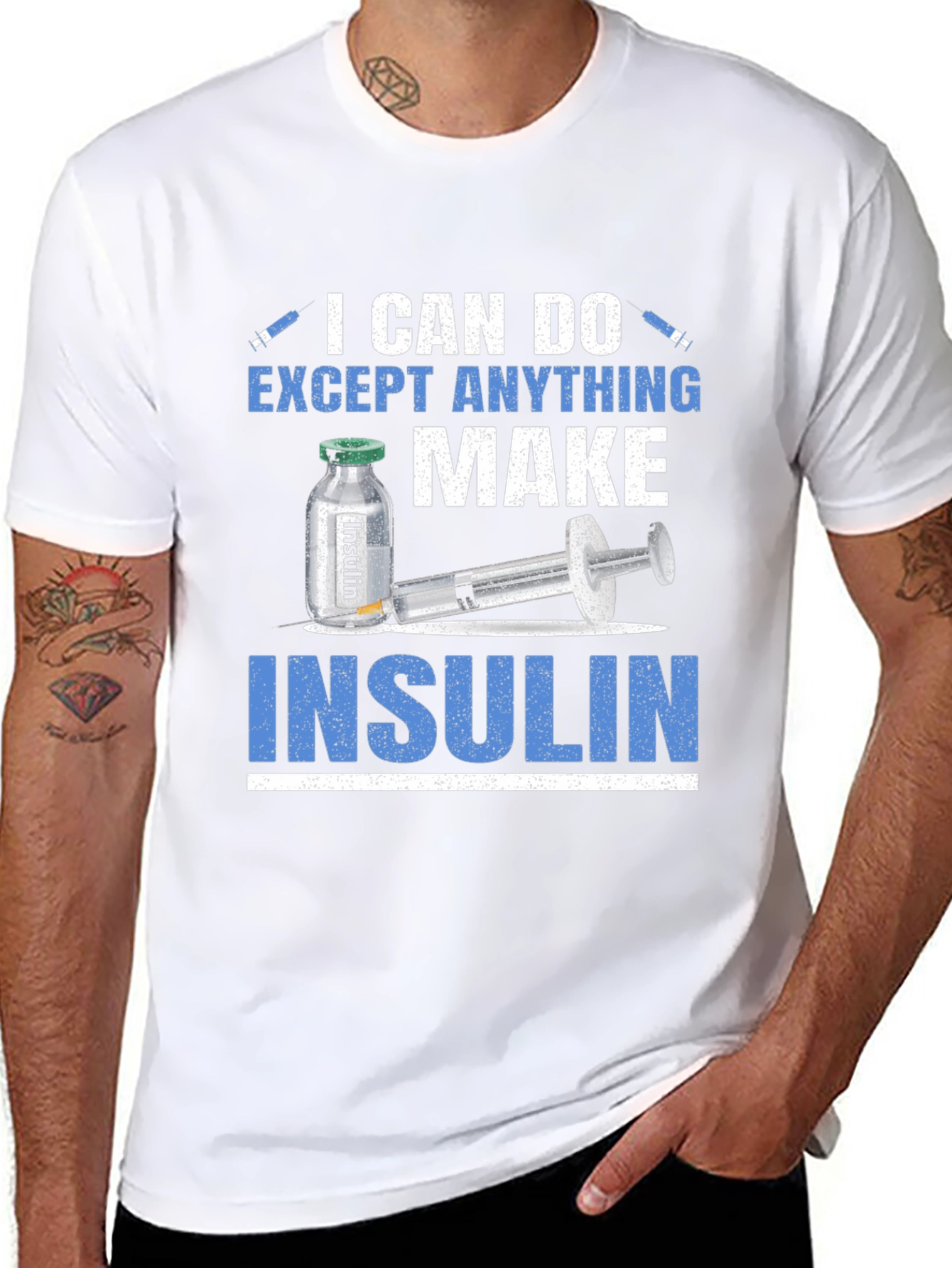 Black I Can Do Anything Except Make Insulin T-Shirt view 8