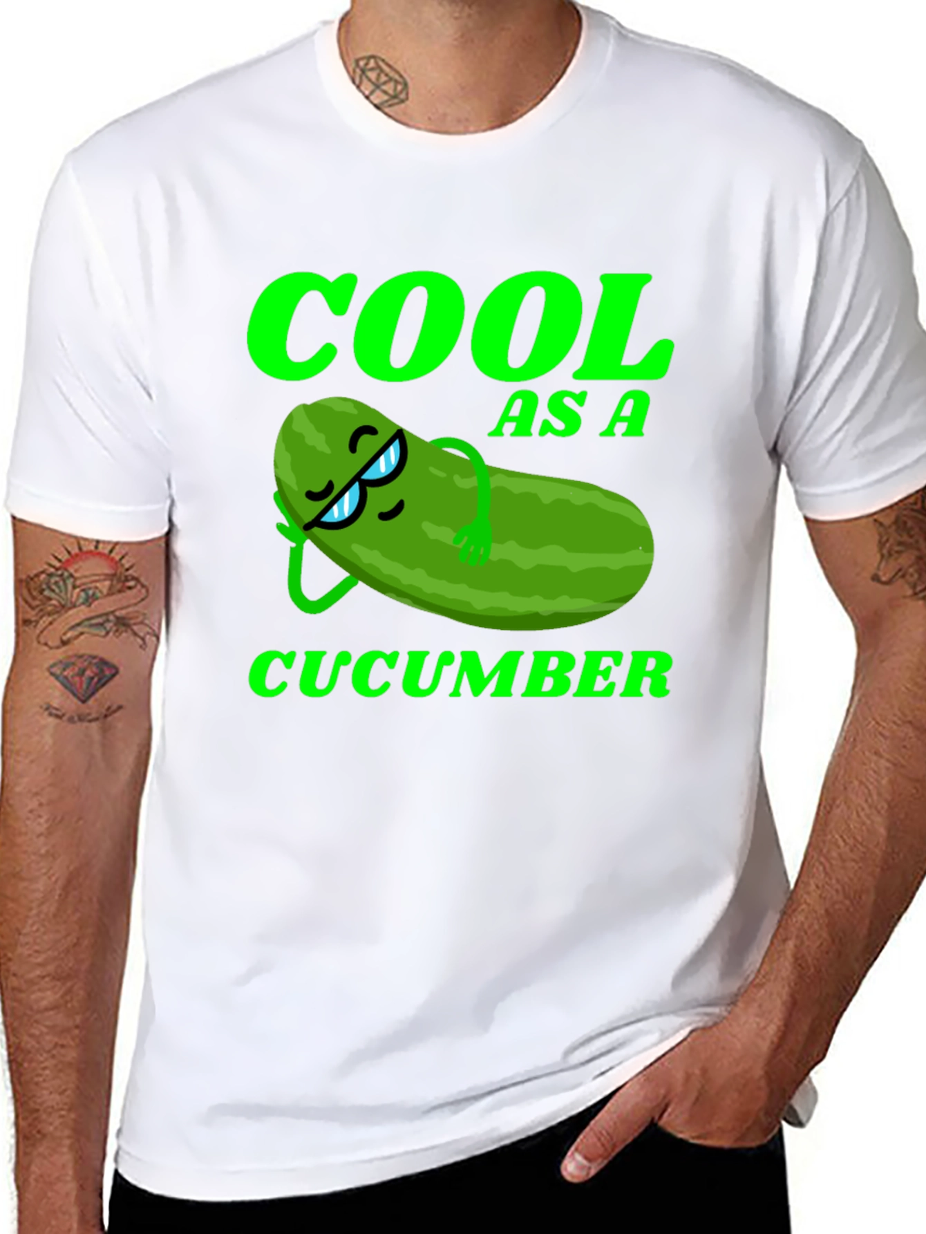 Black Cool As A Cucumber Graphic Tee - Relaxed Style view 8