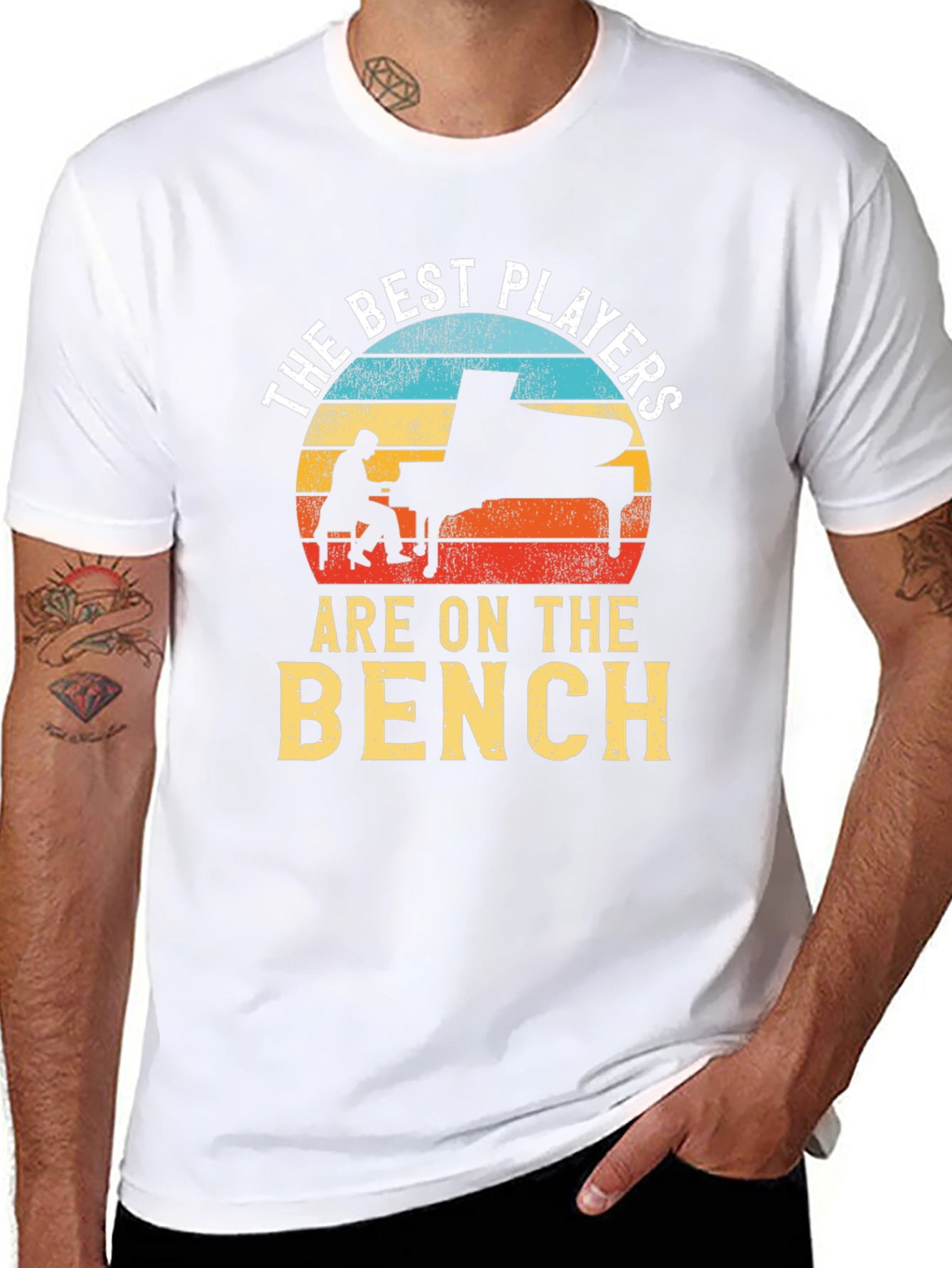 Black The Best Players are on the Bench T-Shirt - Piano Lover view 8