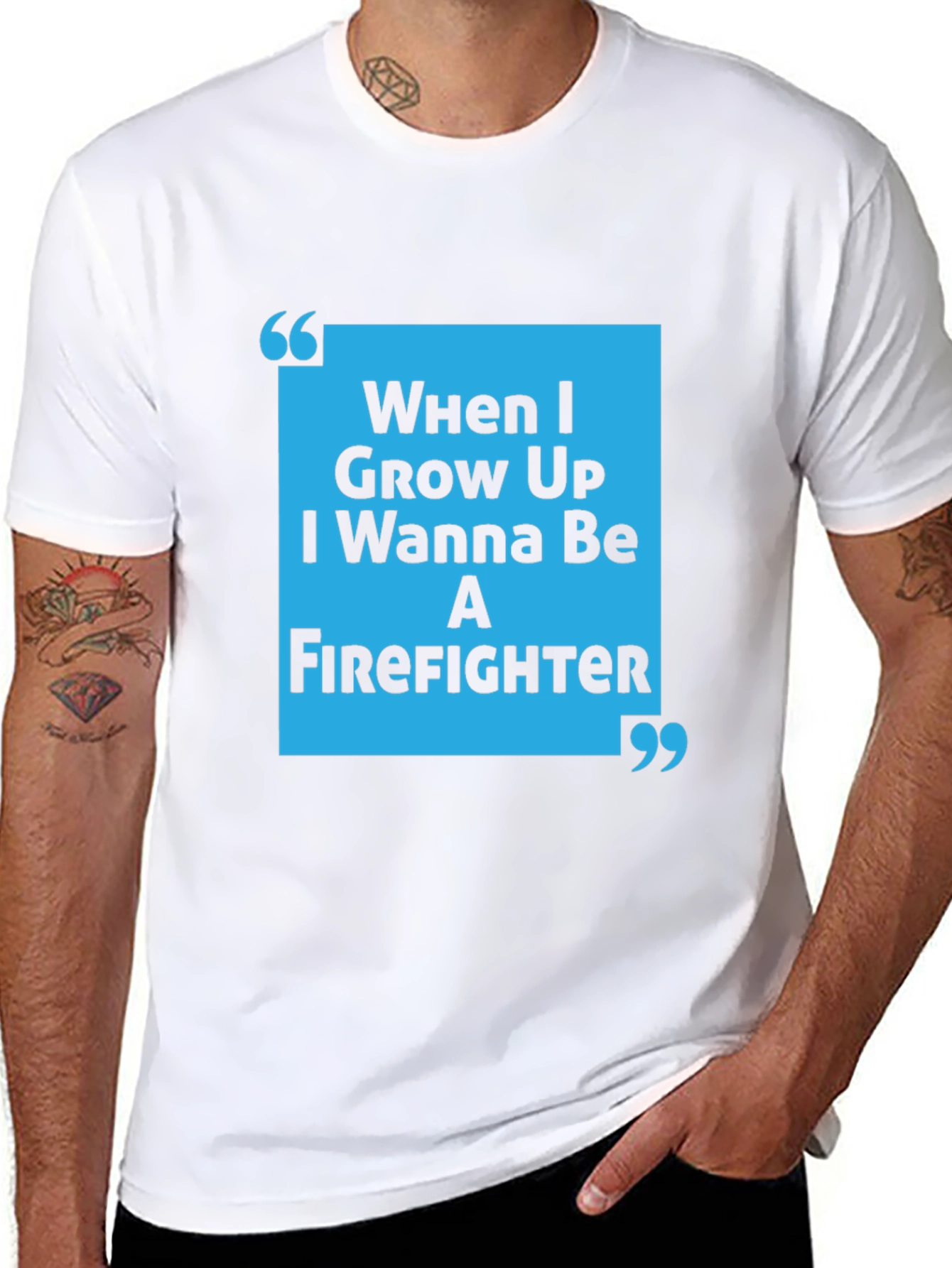 Black Firefighter Aspirations T-Shirt - "When I Grow Up" view 8