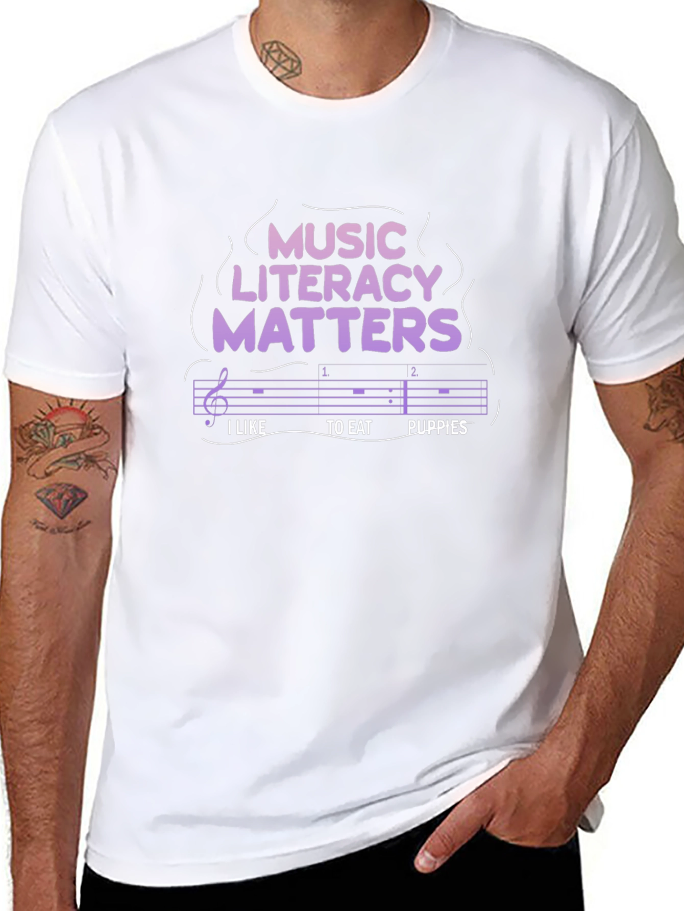 Black Music Literacy Matters Graphic Tee view 8