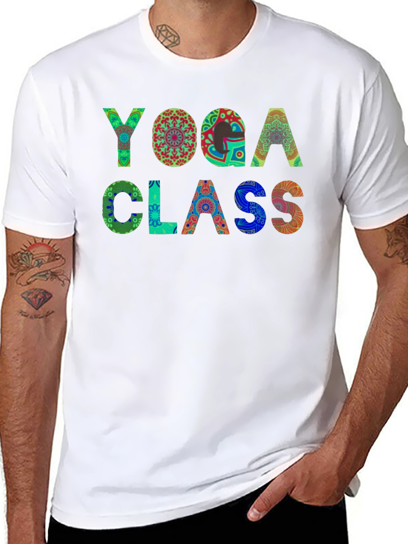 Yoga Class T-Shirt - Colorful Design - 8