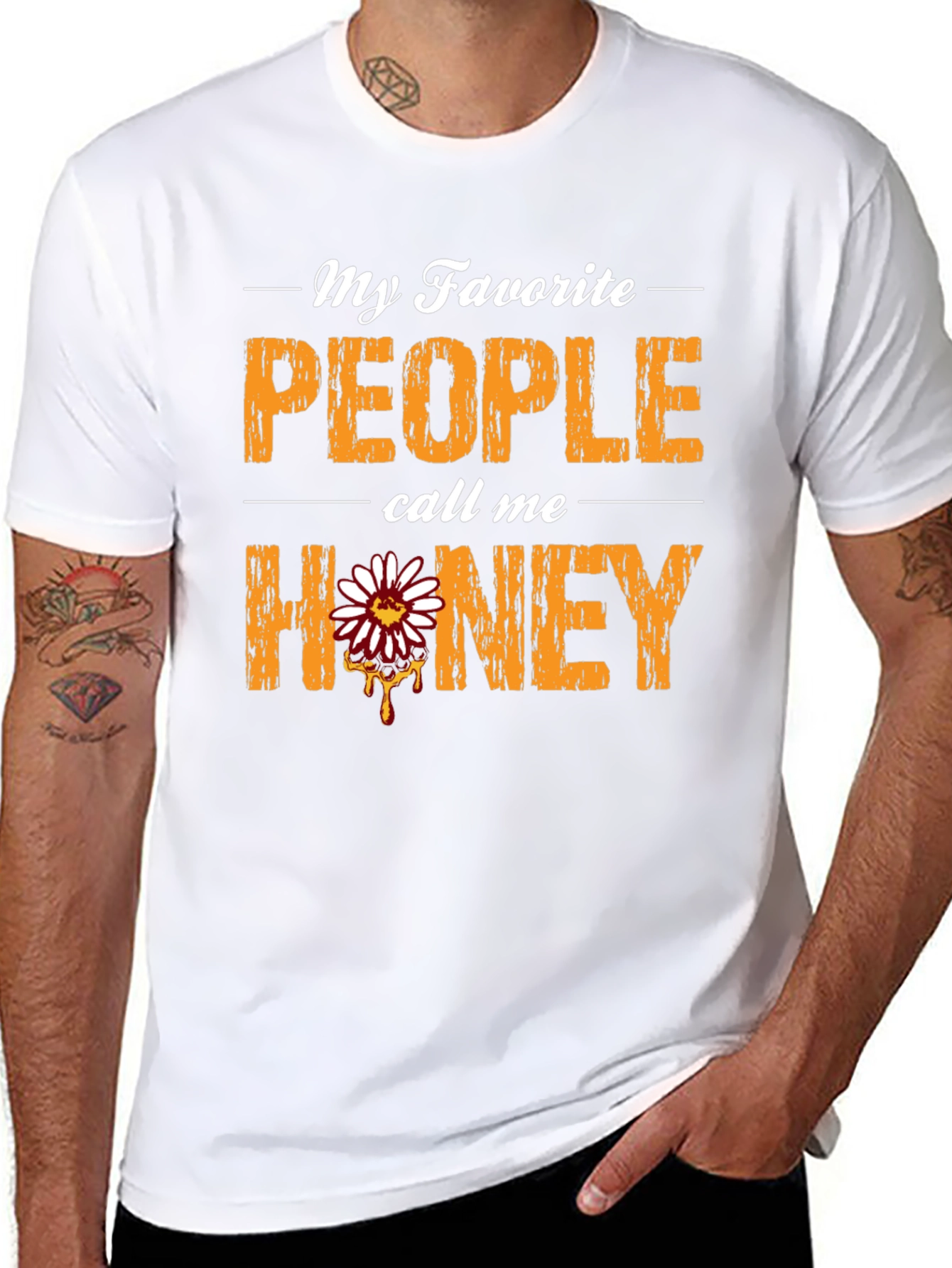 Black My Favorite People Call Me Honey T-Shirt view 8