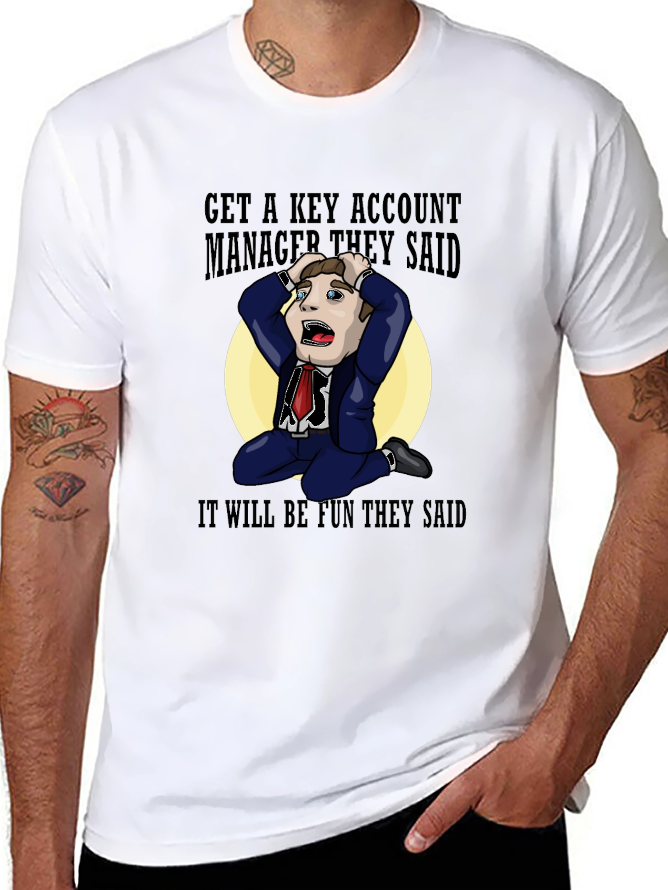 Black Key Account Manager Fun T-Shirt view 8