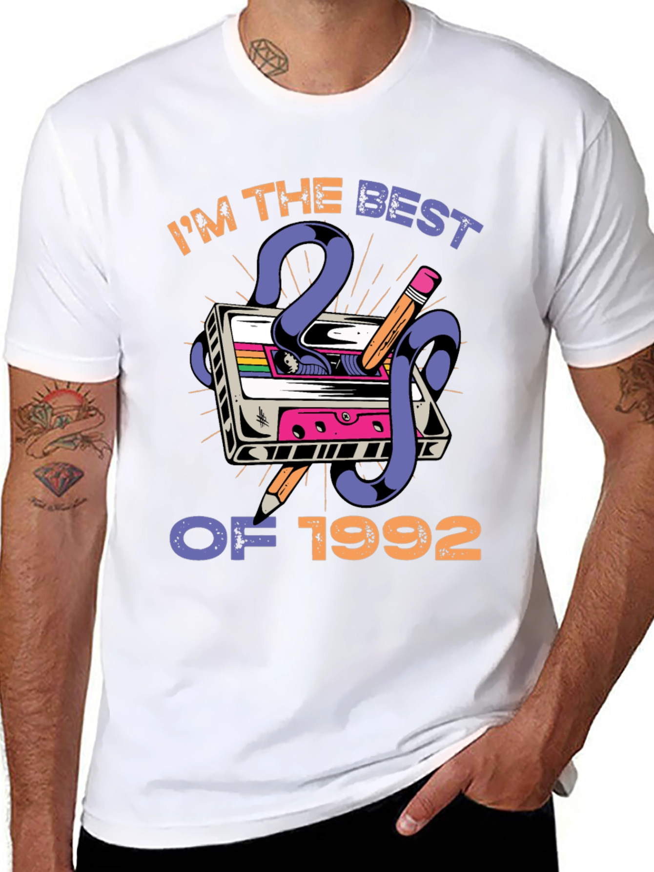 Black Best of 1992 Cassette Tape Graphic Tee view 8