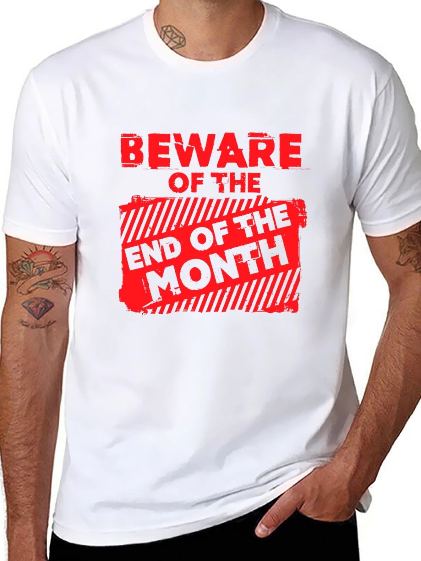 Black Beware End of Month Graphic T-Shirt view 8