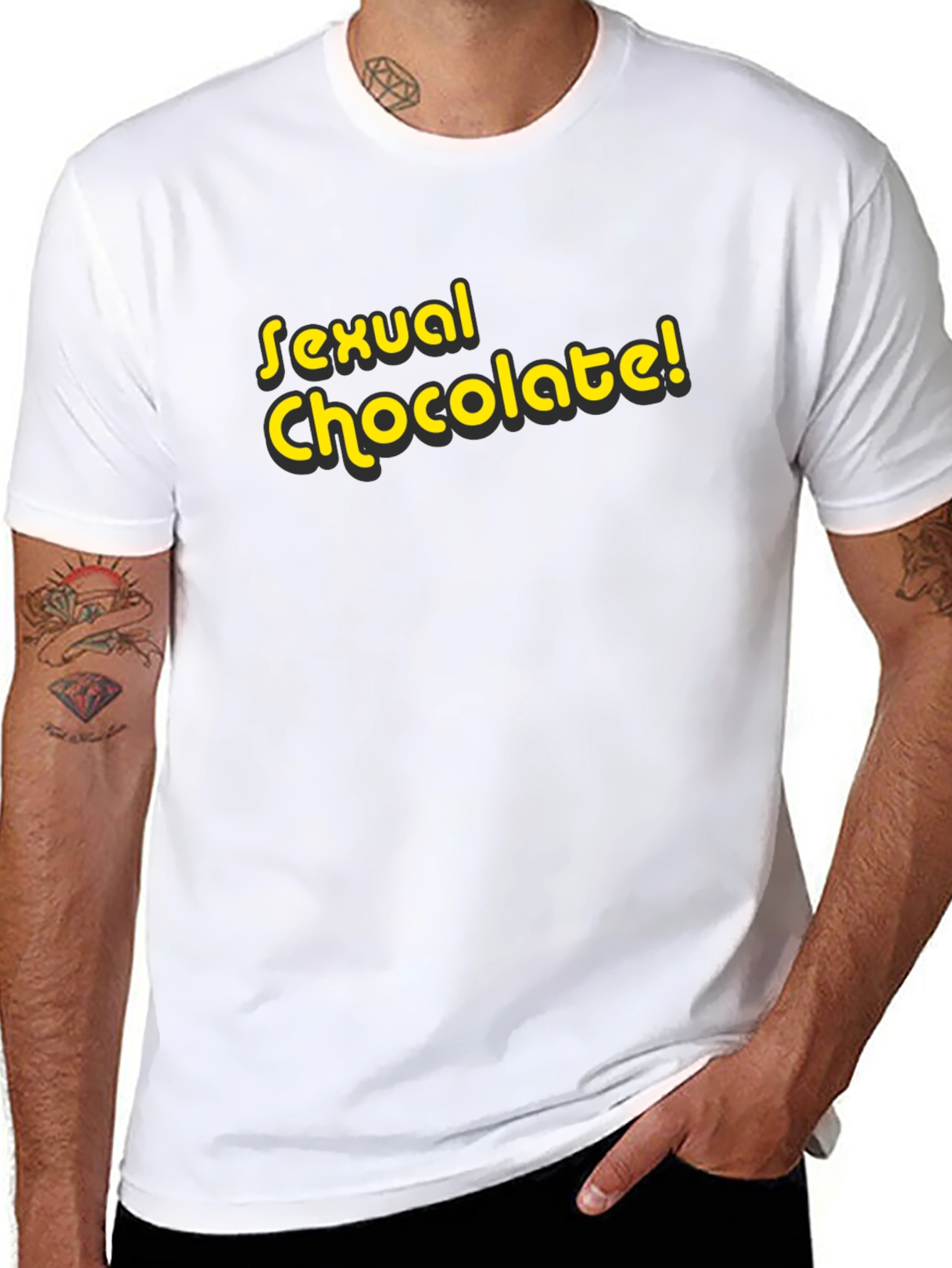 Black Sexual Chocolate Black Graphic T-Shirt view 8