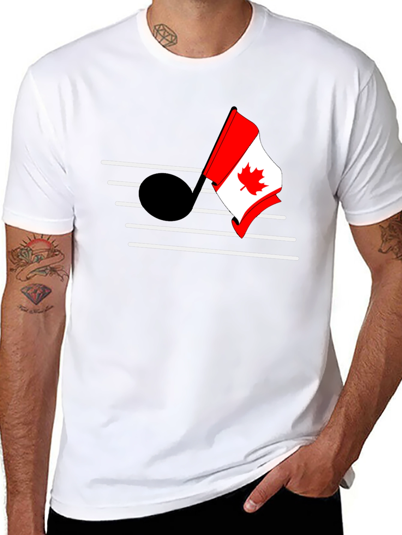 Black Canadian Music T-Shirt view 8