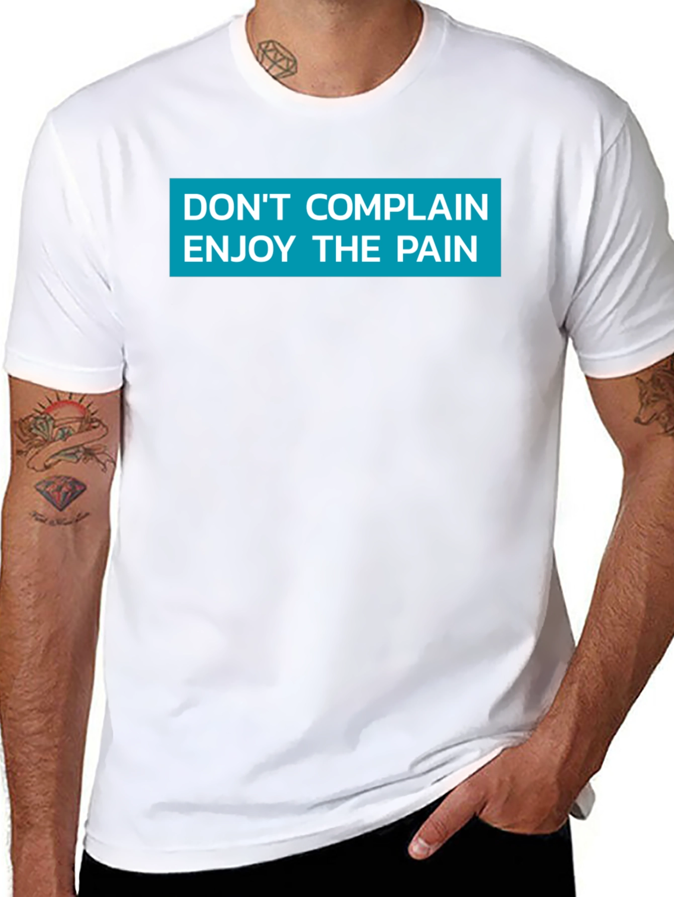Black Don't Complain Enjoy the Pain Graphic Tee view 8