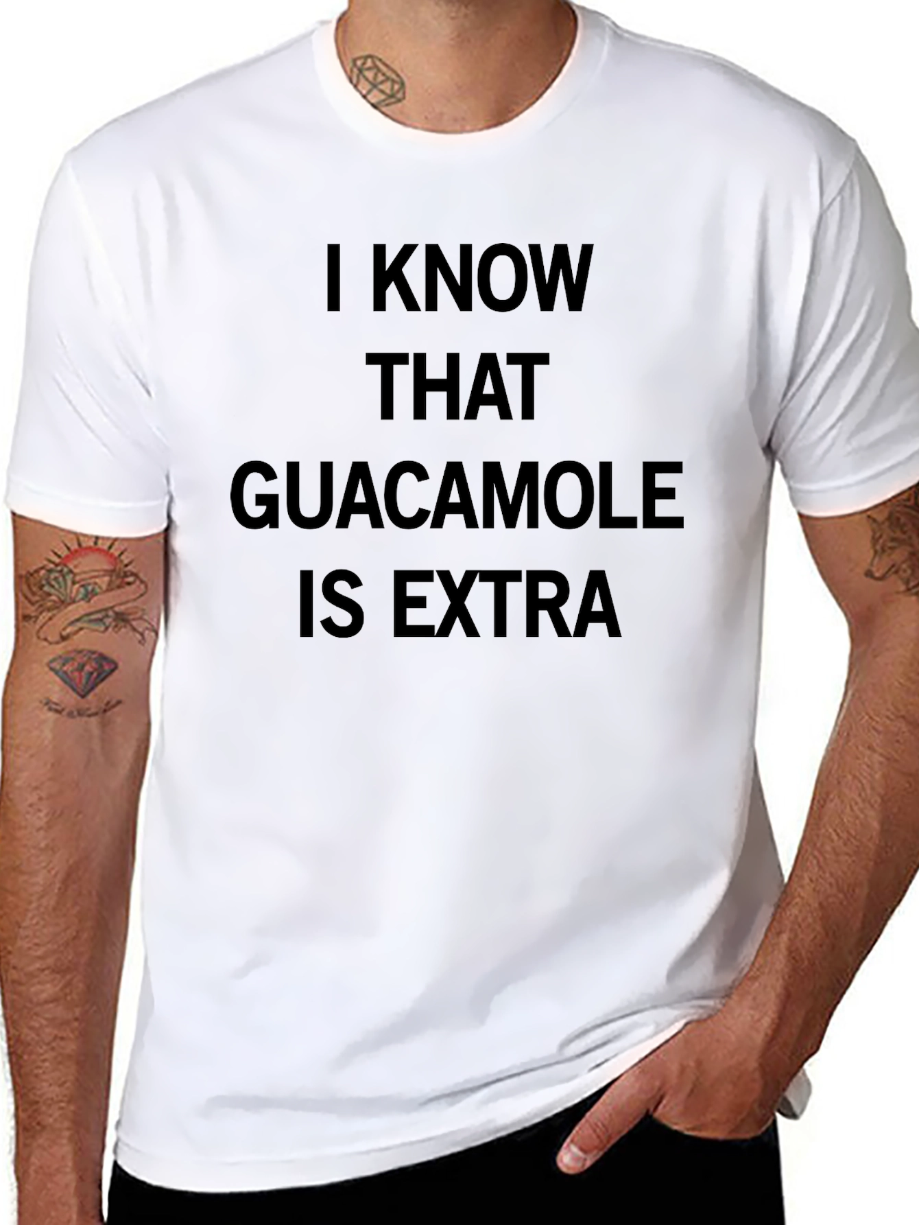 Black Guacamole is Extra Funny T-Shirt view 8