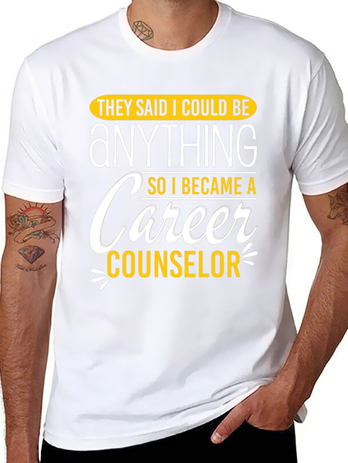 Black Career Counselor Graphic T-Shirt: They Said I Could Be Anything view 8