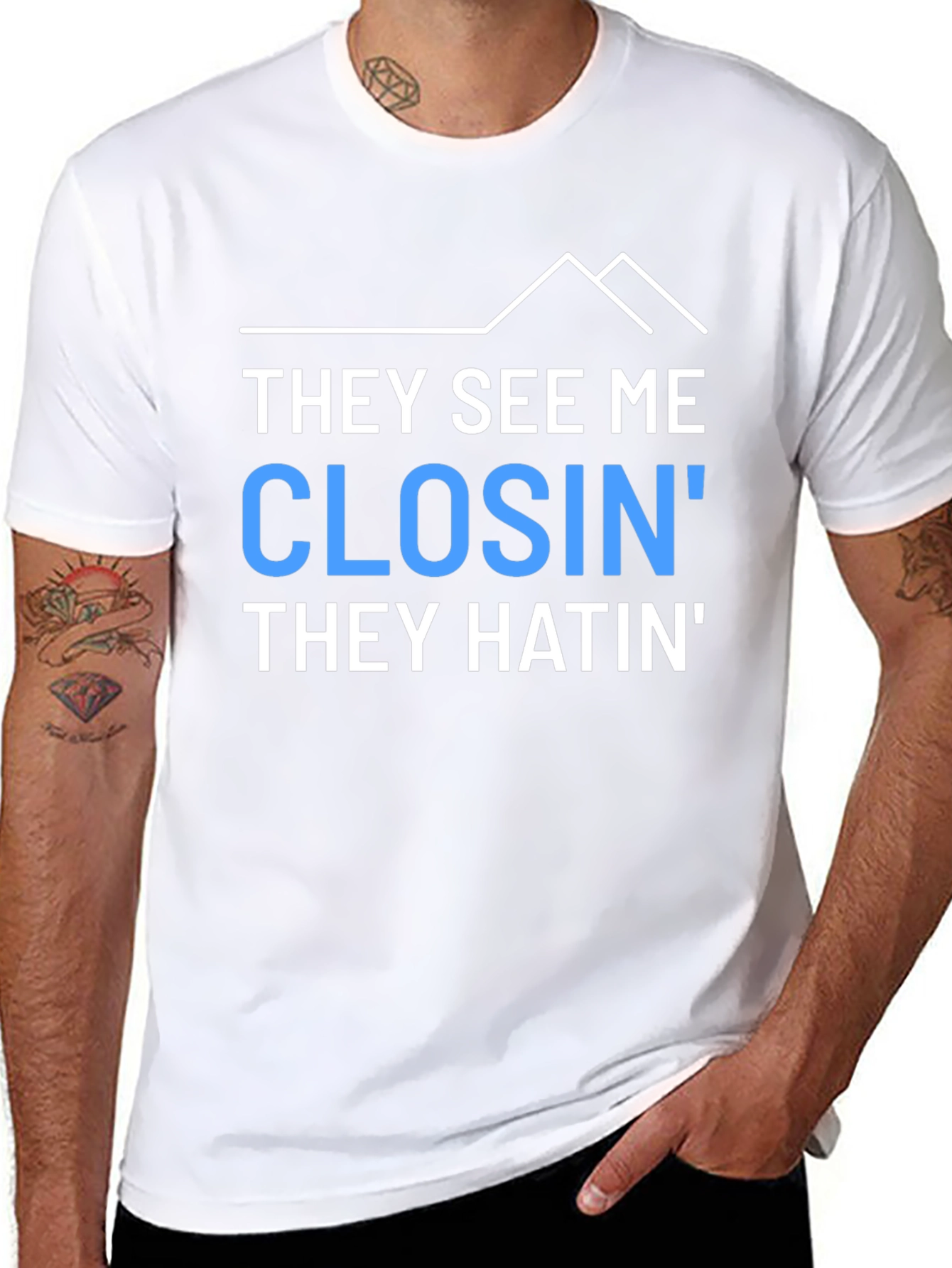 Black They See Me Closin' Graphic Tee view 8