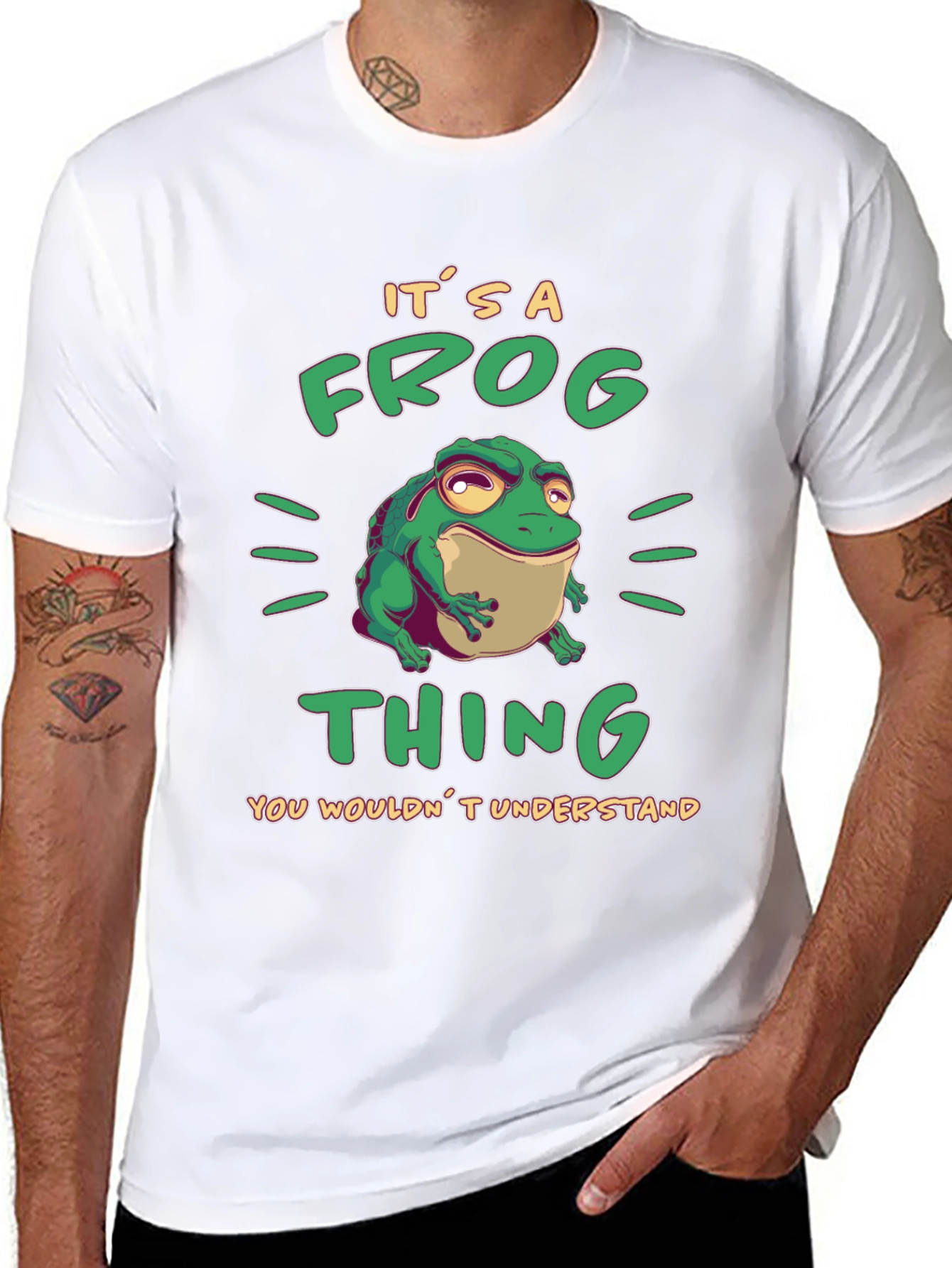 Black It's a Frog Thing Funny T-Shirt view 8