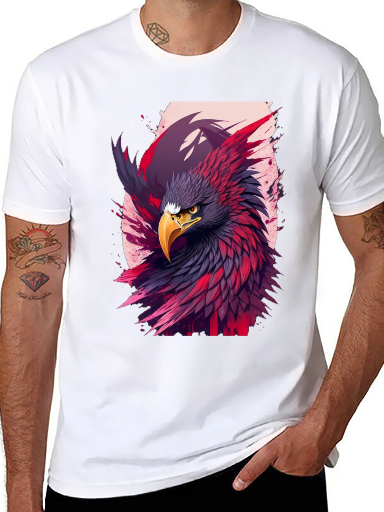 Black Eagle Graphic Black T-Shirt view 8