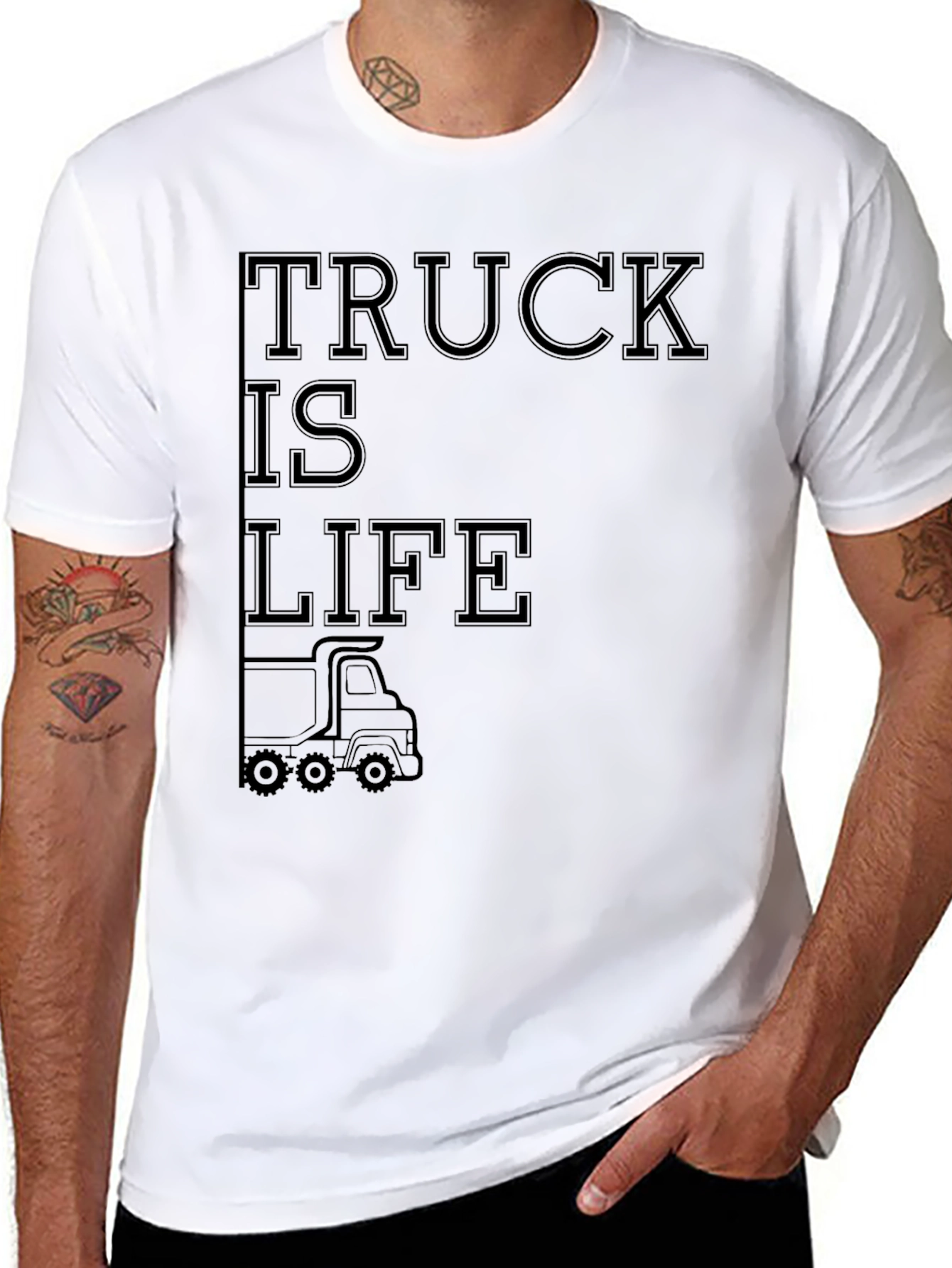 Black Truck is Life Graphic Tee - Black view 8