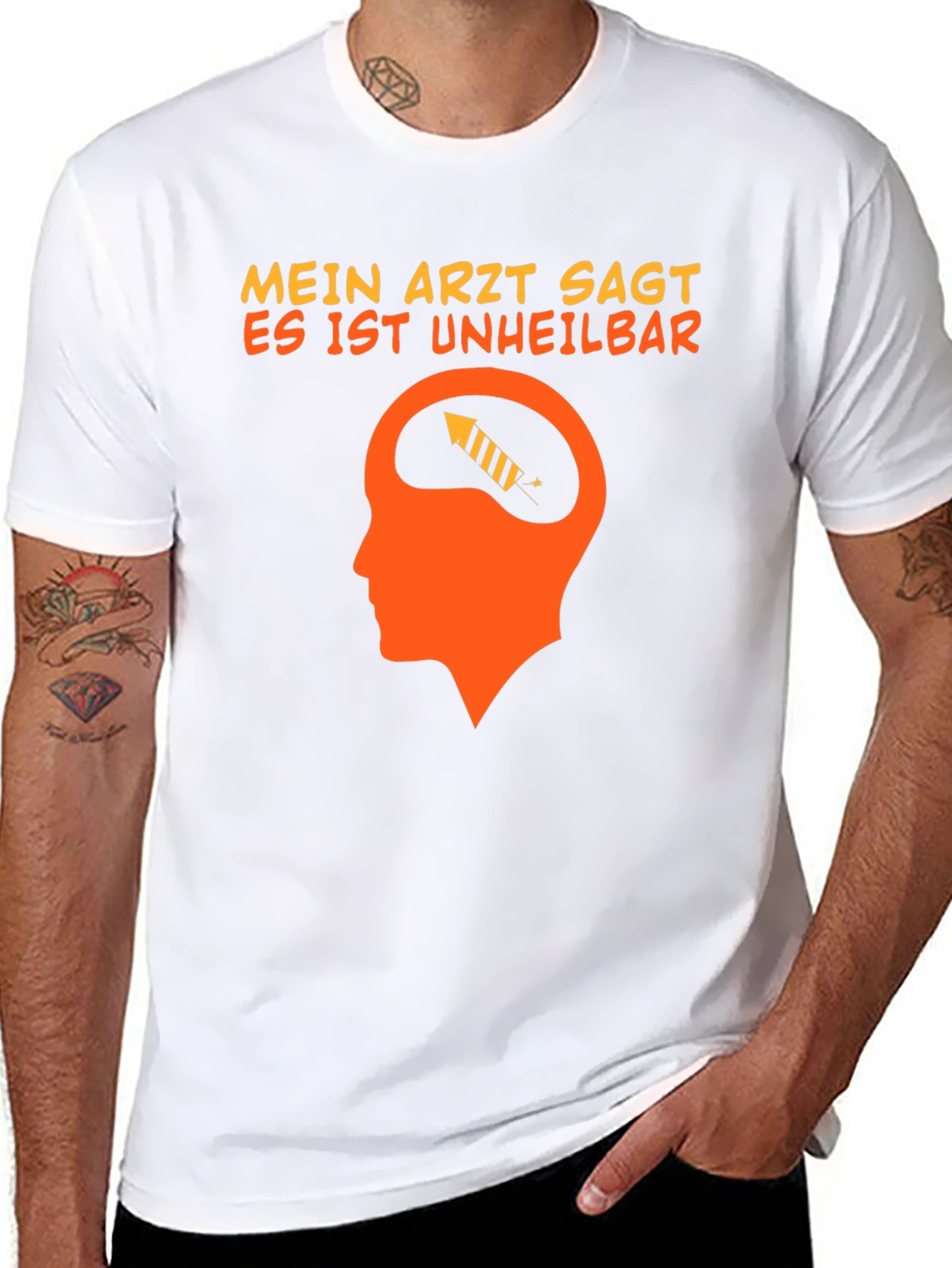 Black Mein Arzt Sagt T-Shirt Funny German Text Tee view 8