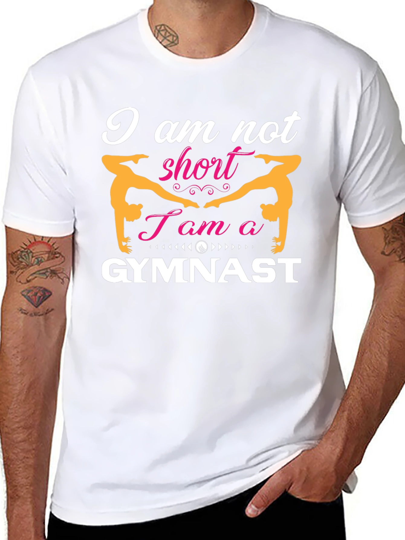 Black Gymnast T-Shirt: I am not short, I am a Gymnast view 8