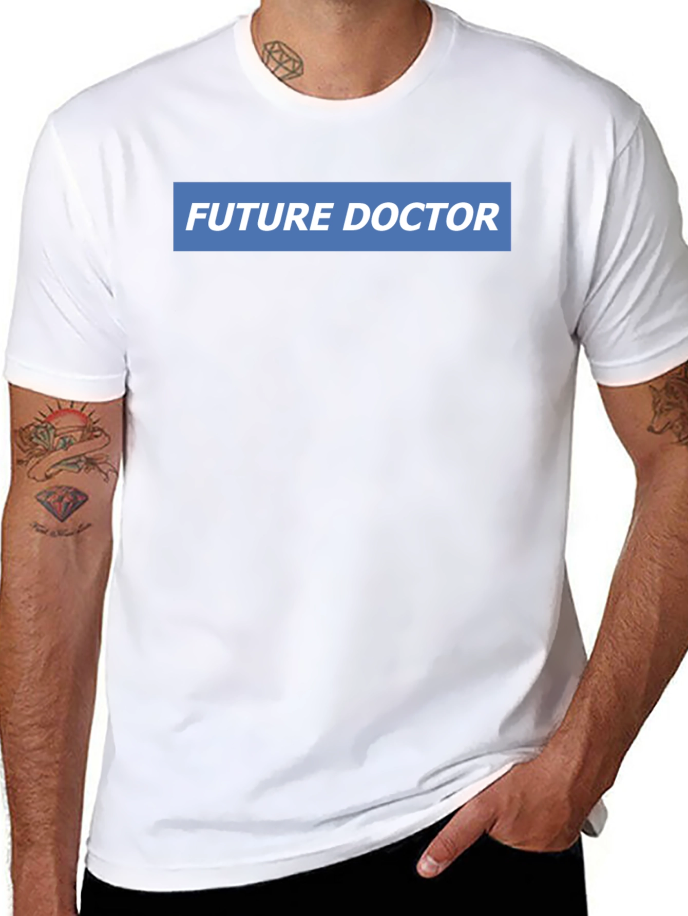 Black Future Doctor Graphic Tee - Pre-Med Student Apparel view 8