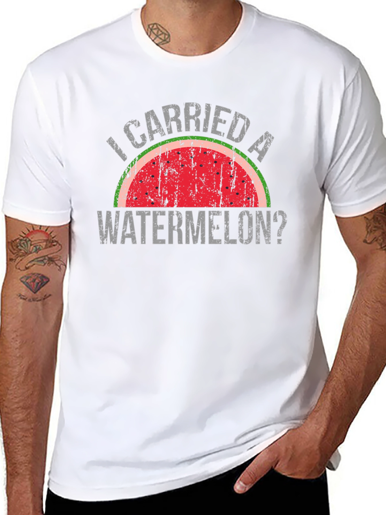 Black I Carried a Watermelon? T-Shirt - Retro Funny Movie Tee view 8