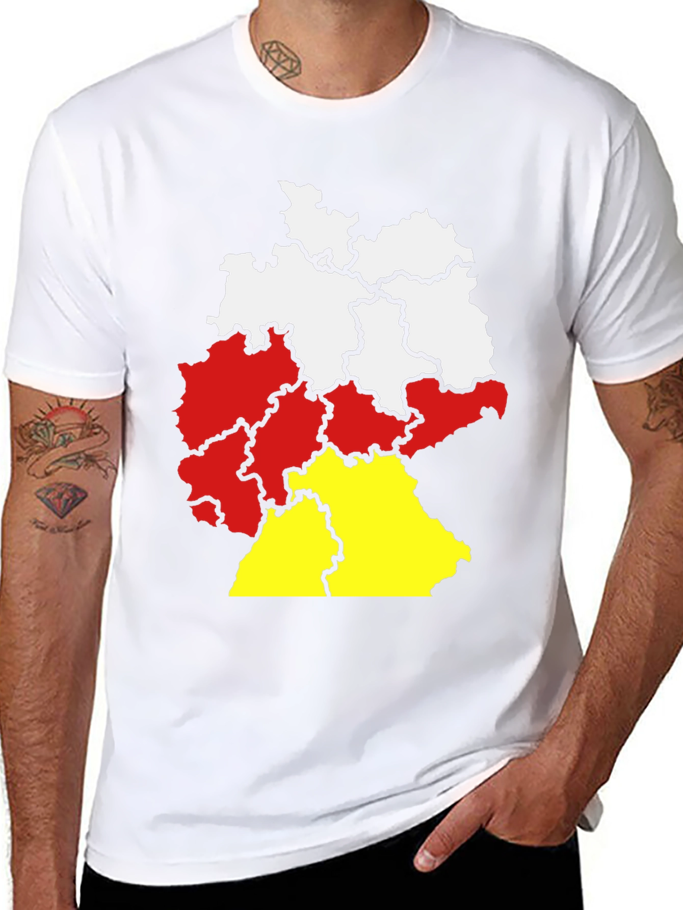 Germany Map Color Block T-Shirt - Deutschland Pride! - 8