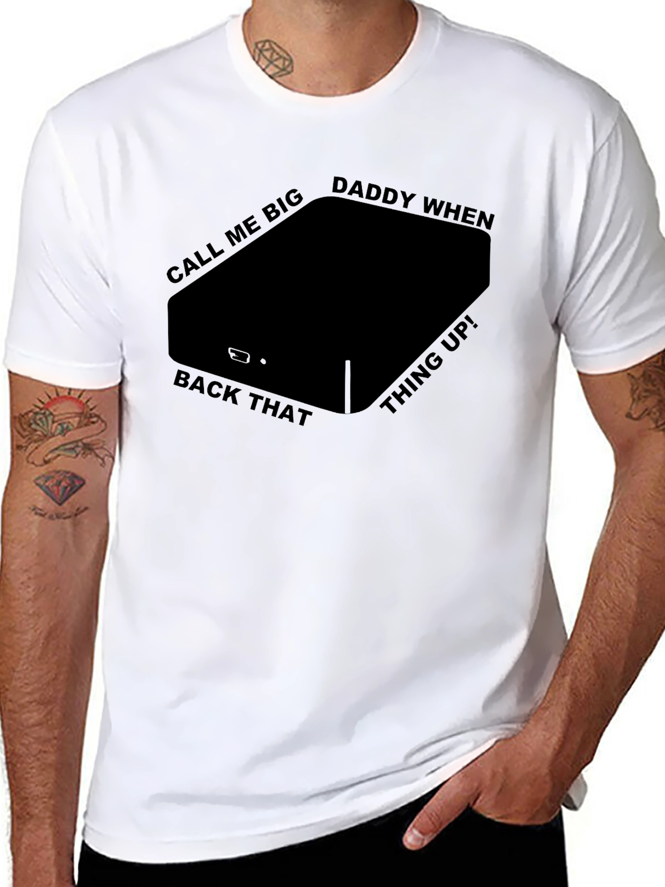 Black Call Me Big Daddy T-Shirt view 8