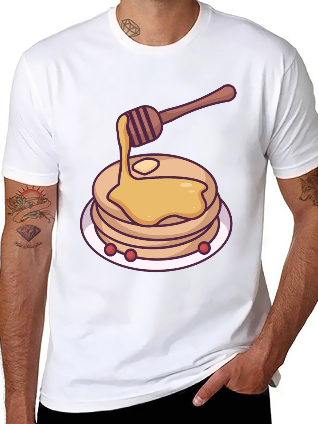 Black Pancake Graphic Tee - Delicious Style view 8