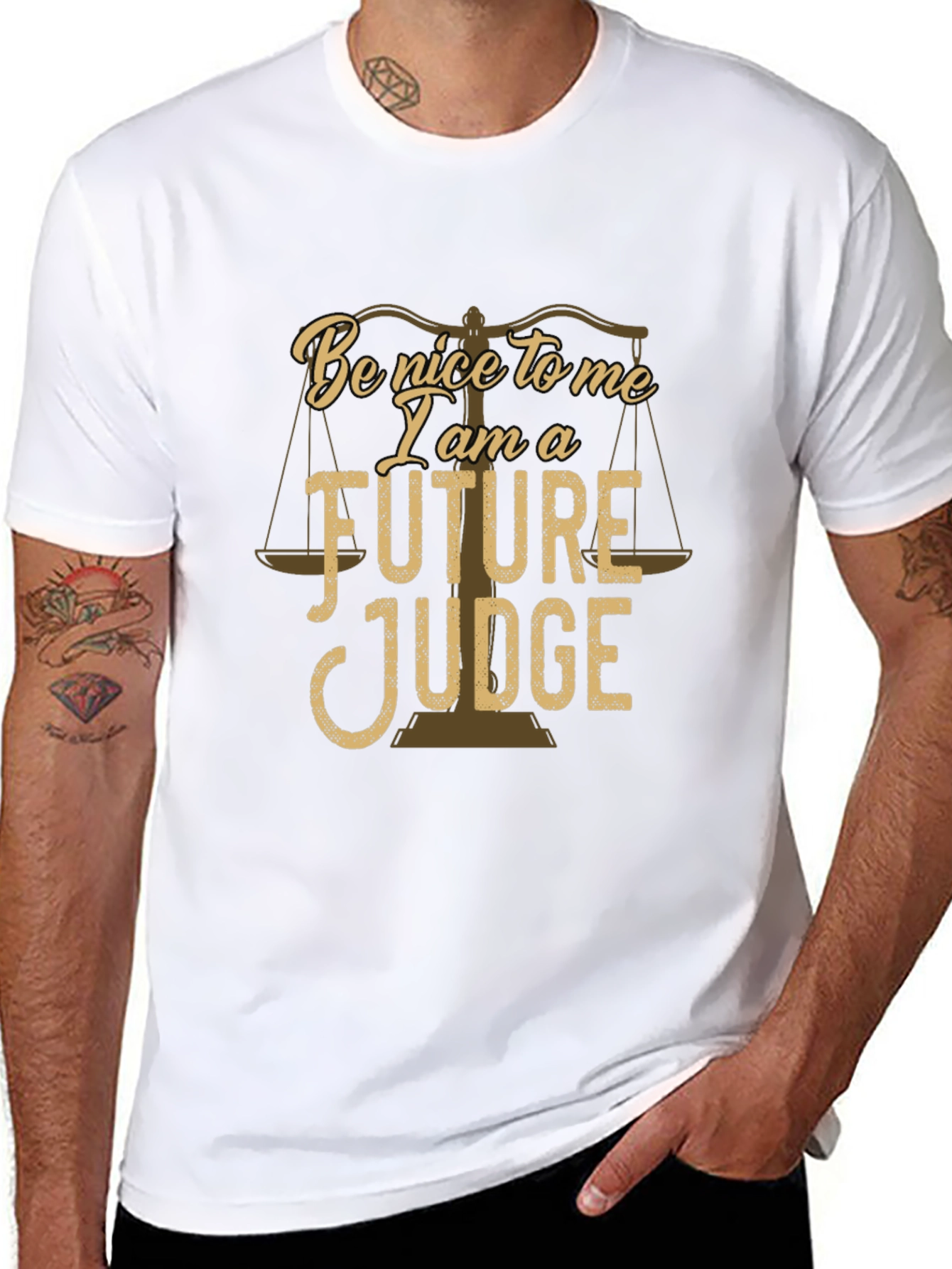 Black Future Judge T-Shirt - Law Student Graduation Gift view 8