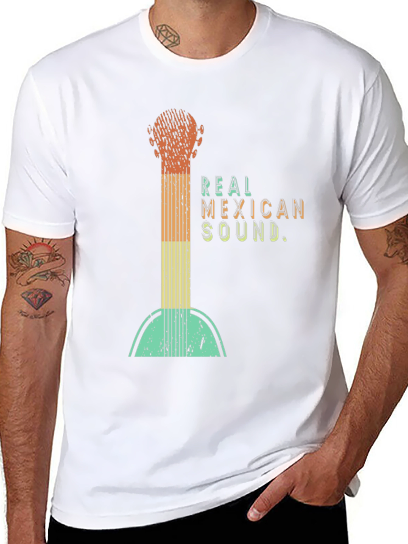 Black Real Mexican Sound Tee - Guitar Design view 8