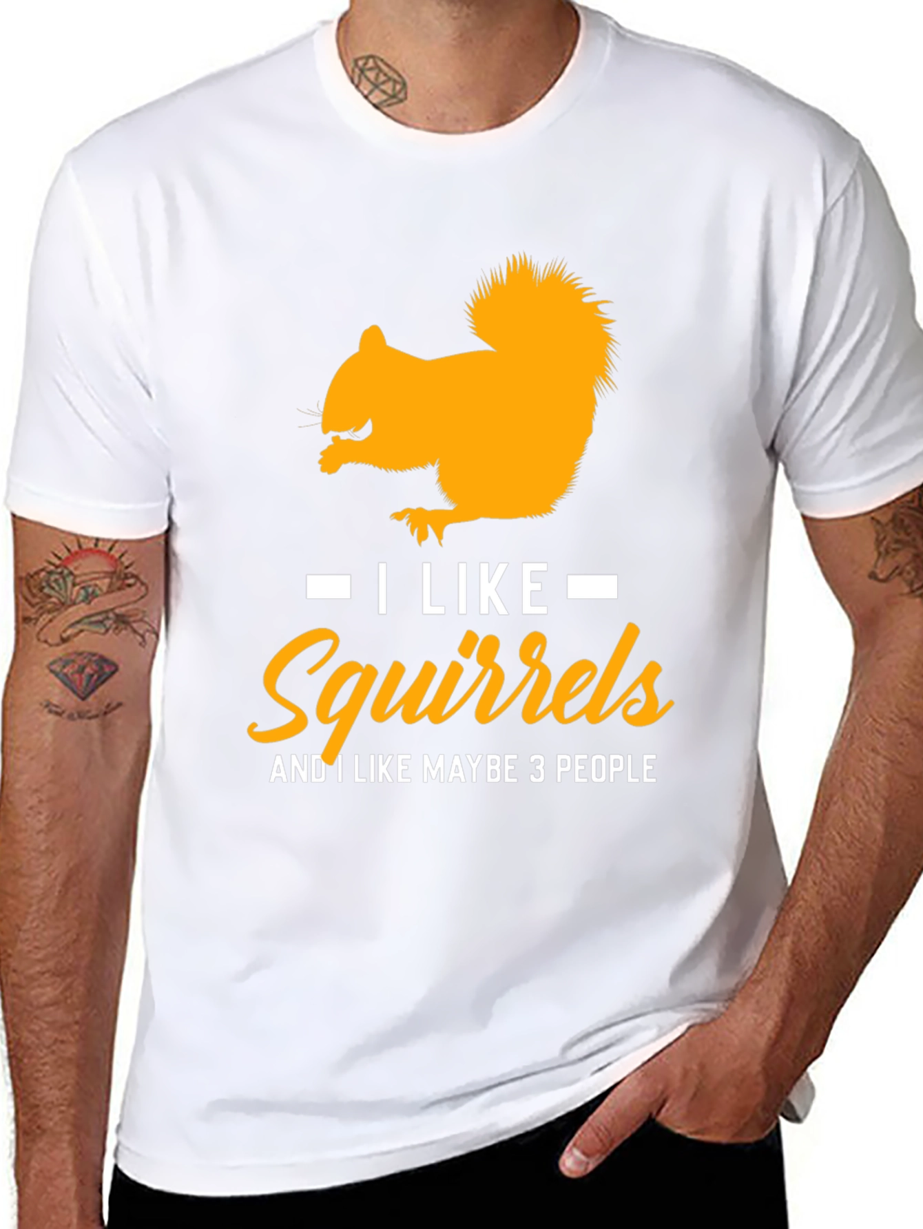 Black Squirrel Lover T-Shirt: "I Like Squirrels" view 8
