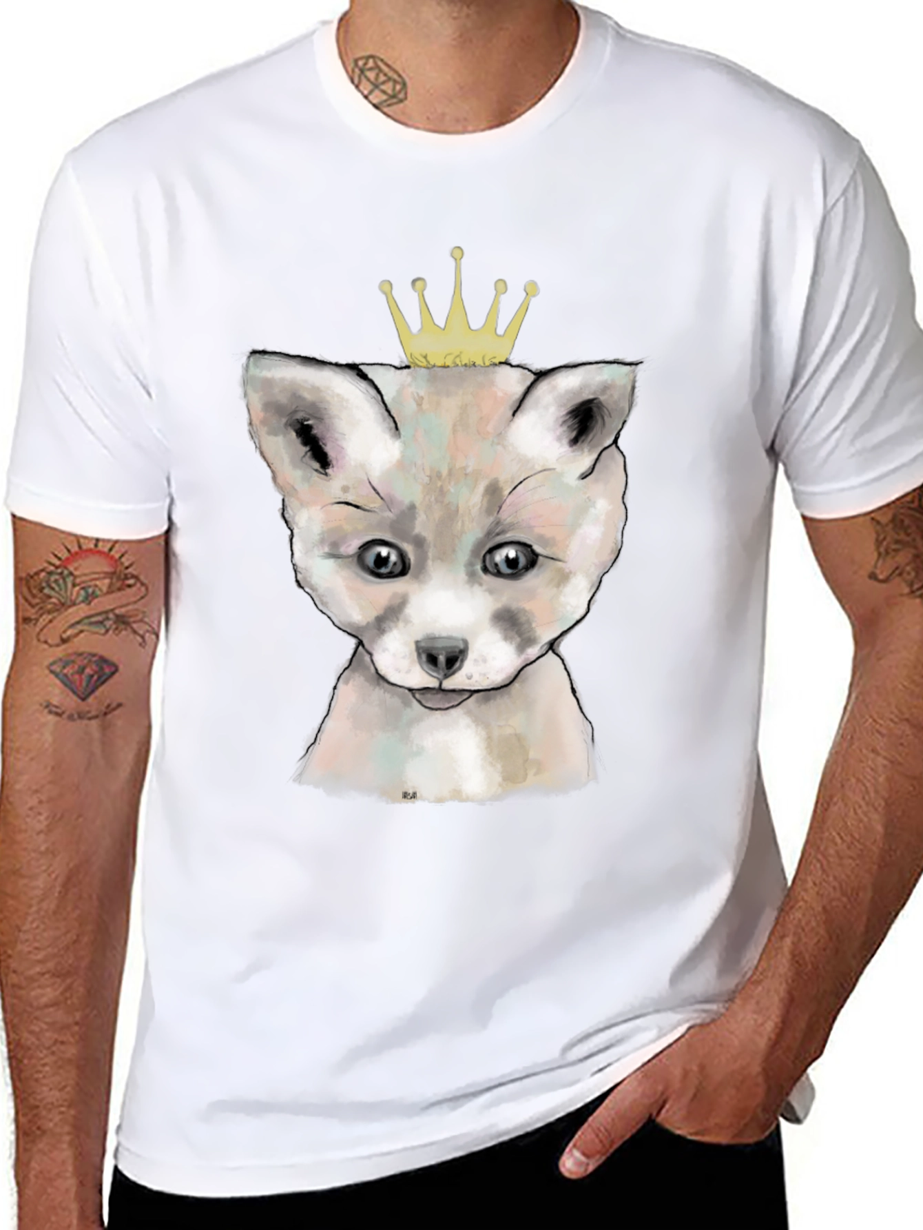 Black Fox Prince T-Shirt - Black view 8