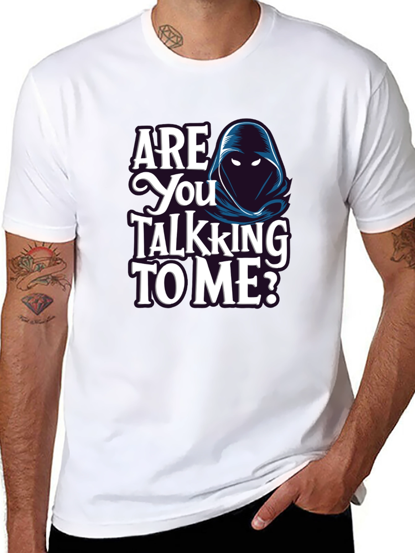 Black Are You Talking to Me? Graphic T-Shirt view 8