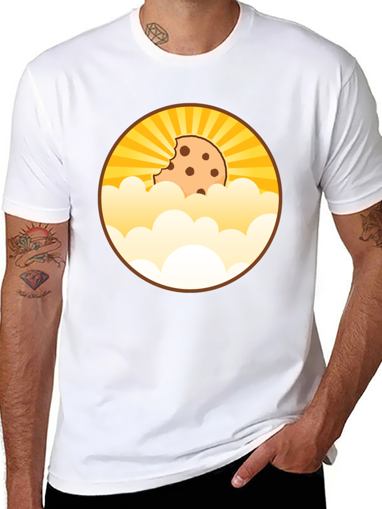 Black Cookie Cloud T-Shirt - Bite Out Of The Sky view 8