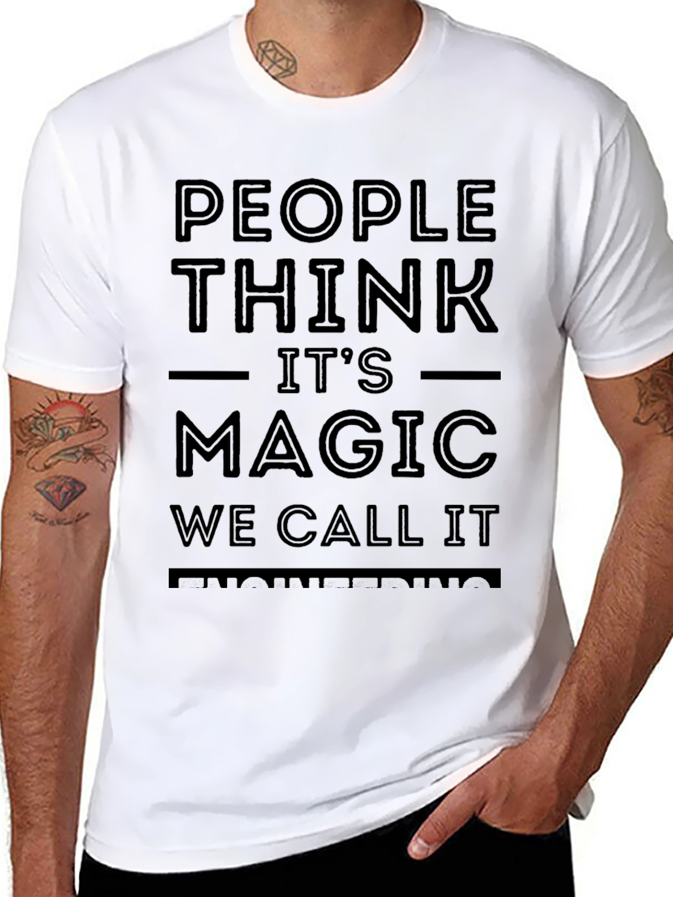 Black People Think It's Magic Funny T-Shirt view 8