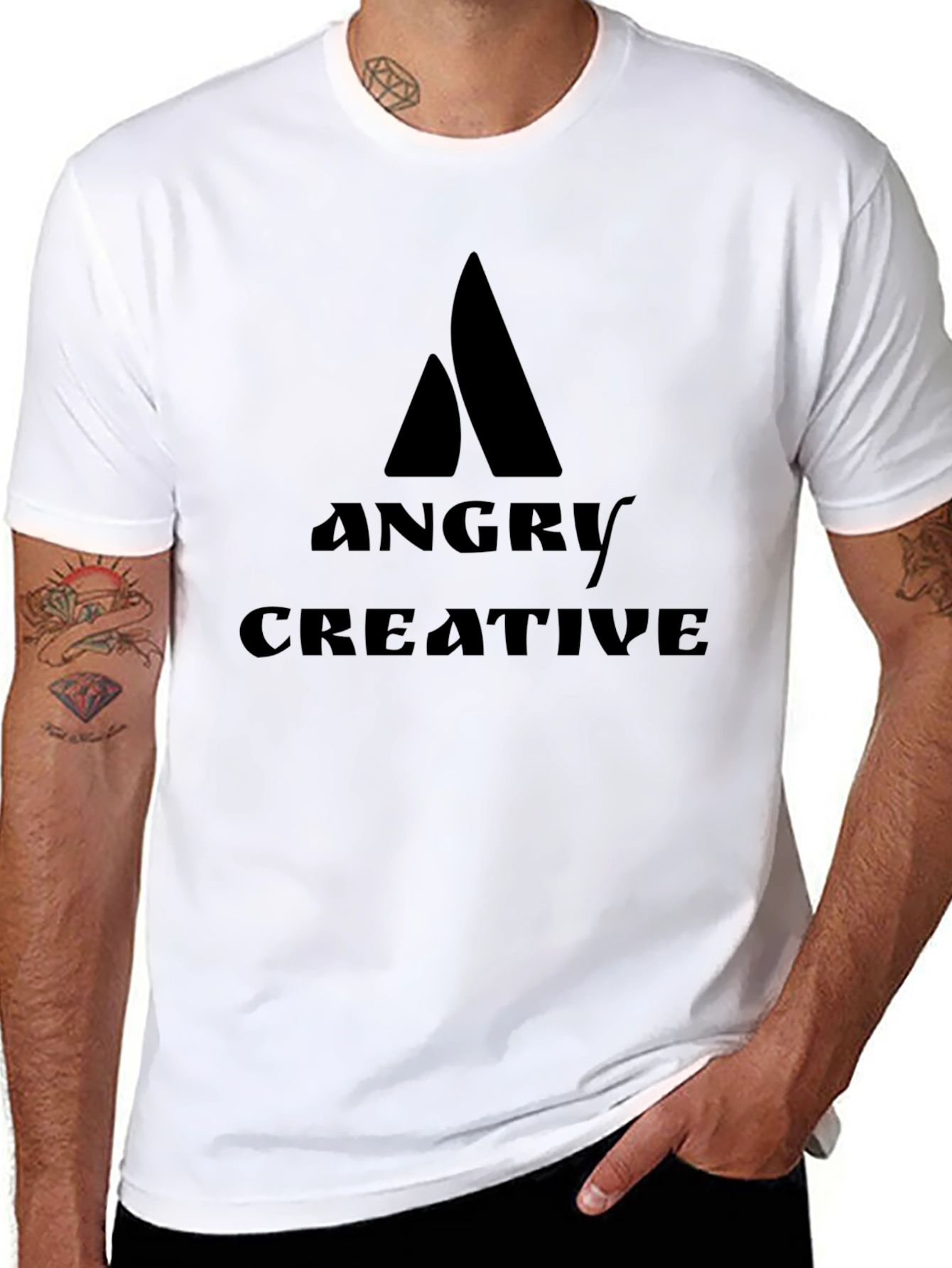 Angry Creative Black T-Shirt - 8