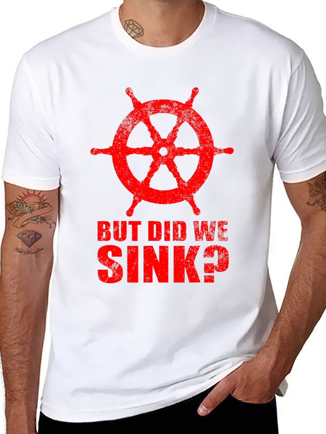 Black But Did We Sink? Graphic Tee - Nautical T-Shirt view 8