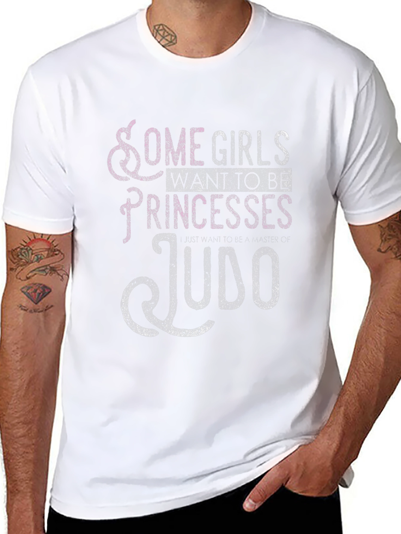 Black Some Girls Want to Be Princesses Judo T-Shirt view 8