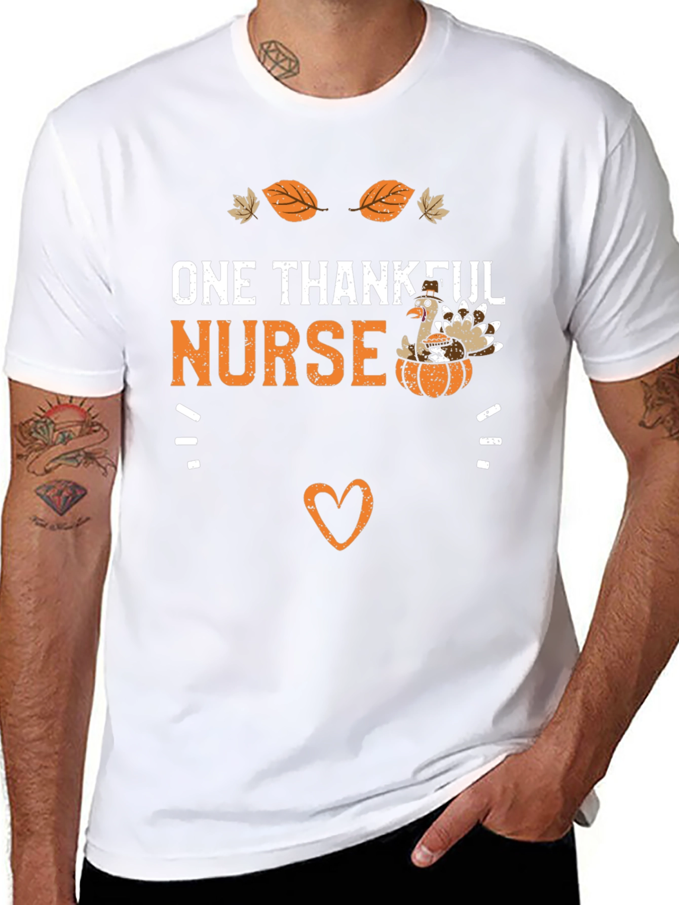 One Thankful Nurse Thanksgiving T-Shirt - 8