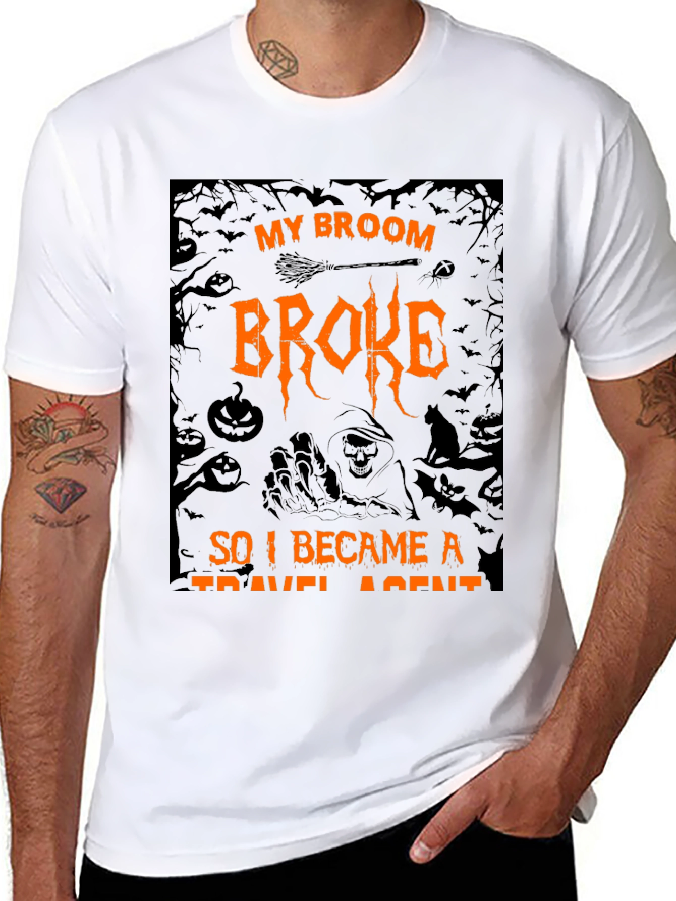 Funny Halloween Travel Agent T-Shirt - 8