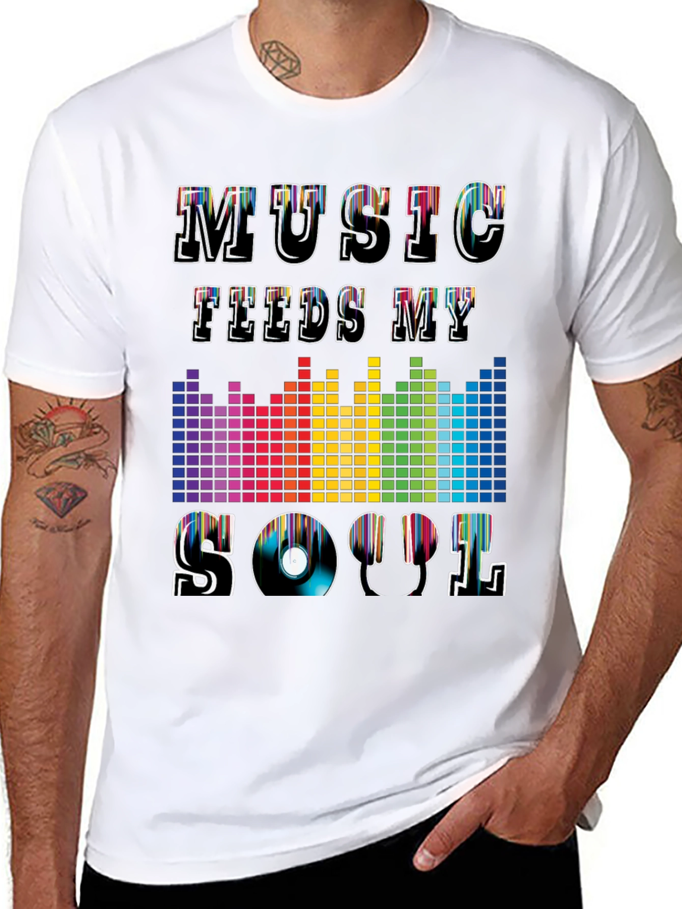 Black Music Feeds My Soul Graphic Tee view 8