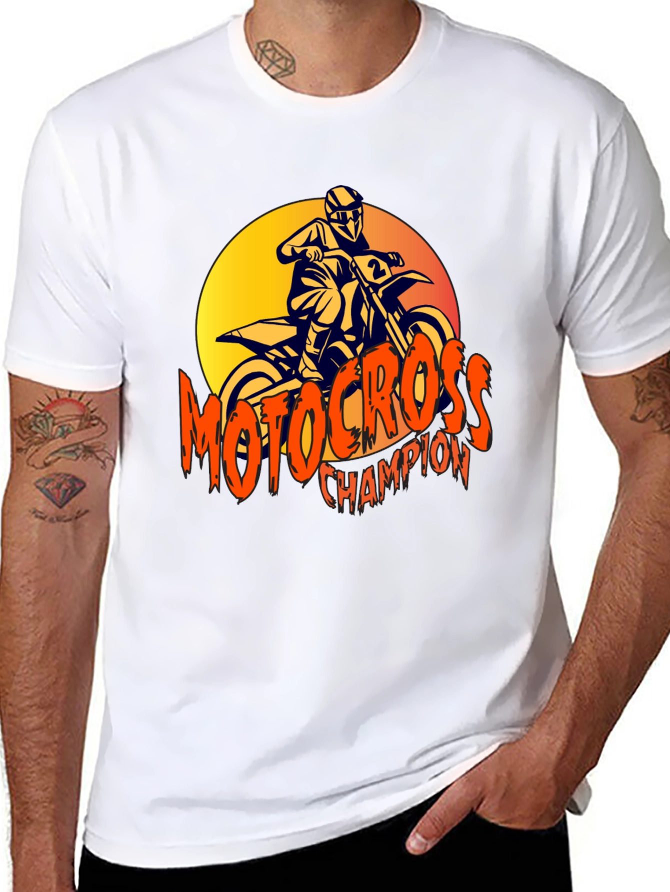 Black Motocross Champion Graphic Tee - Rider T-Shirt view 8