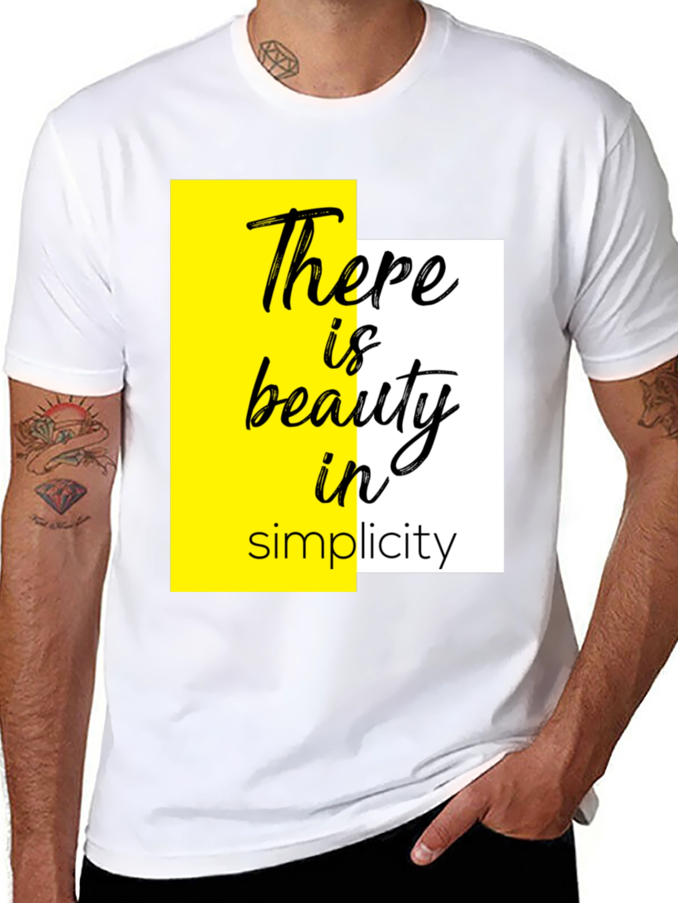 Black Beauty in Simplicity Black Graphic Tee view 8
