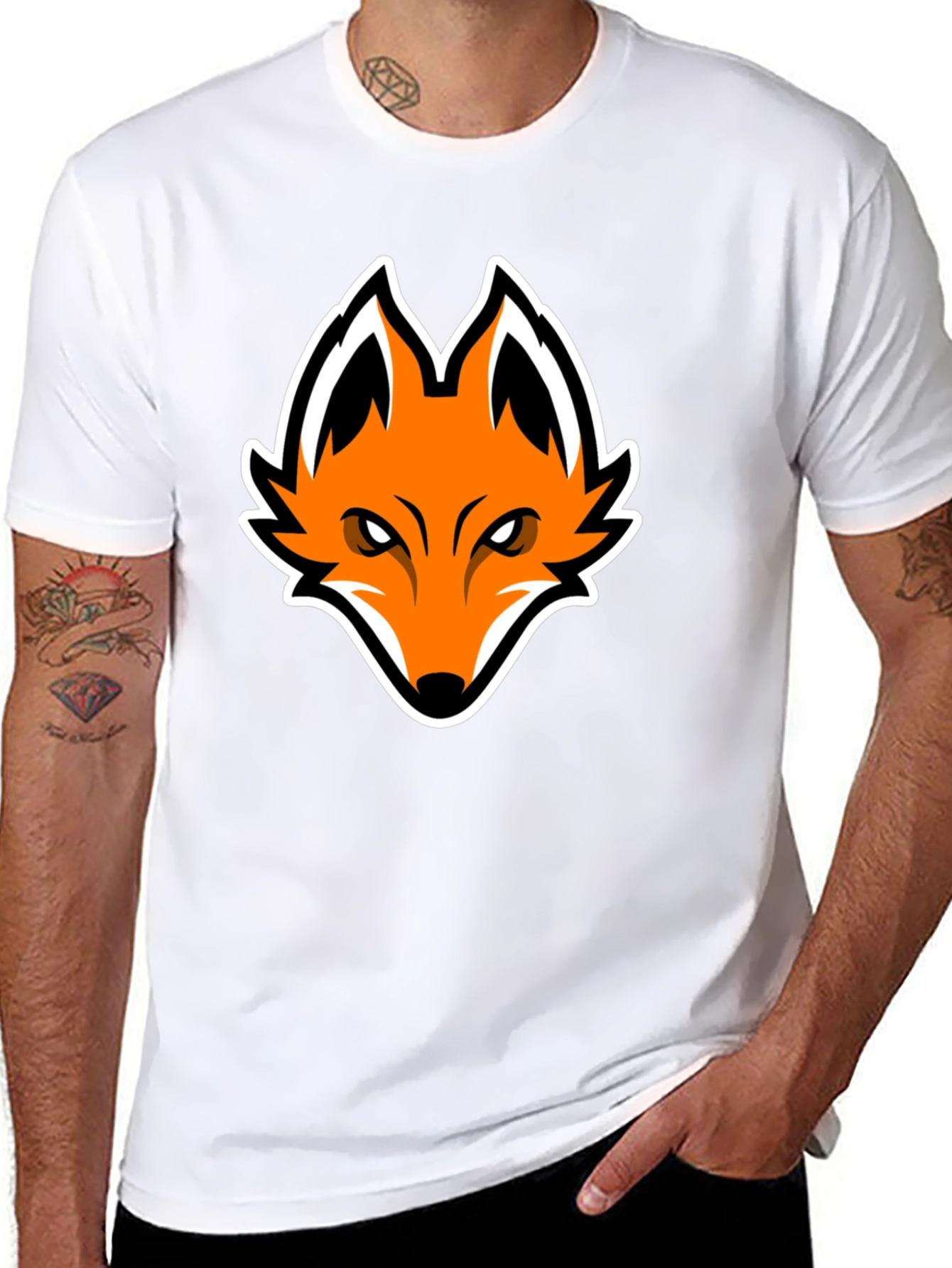 Black Fox Graphic Black T-Shirt view 8