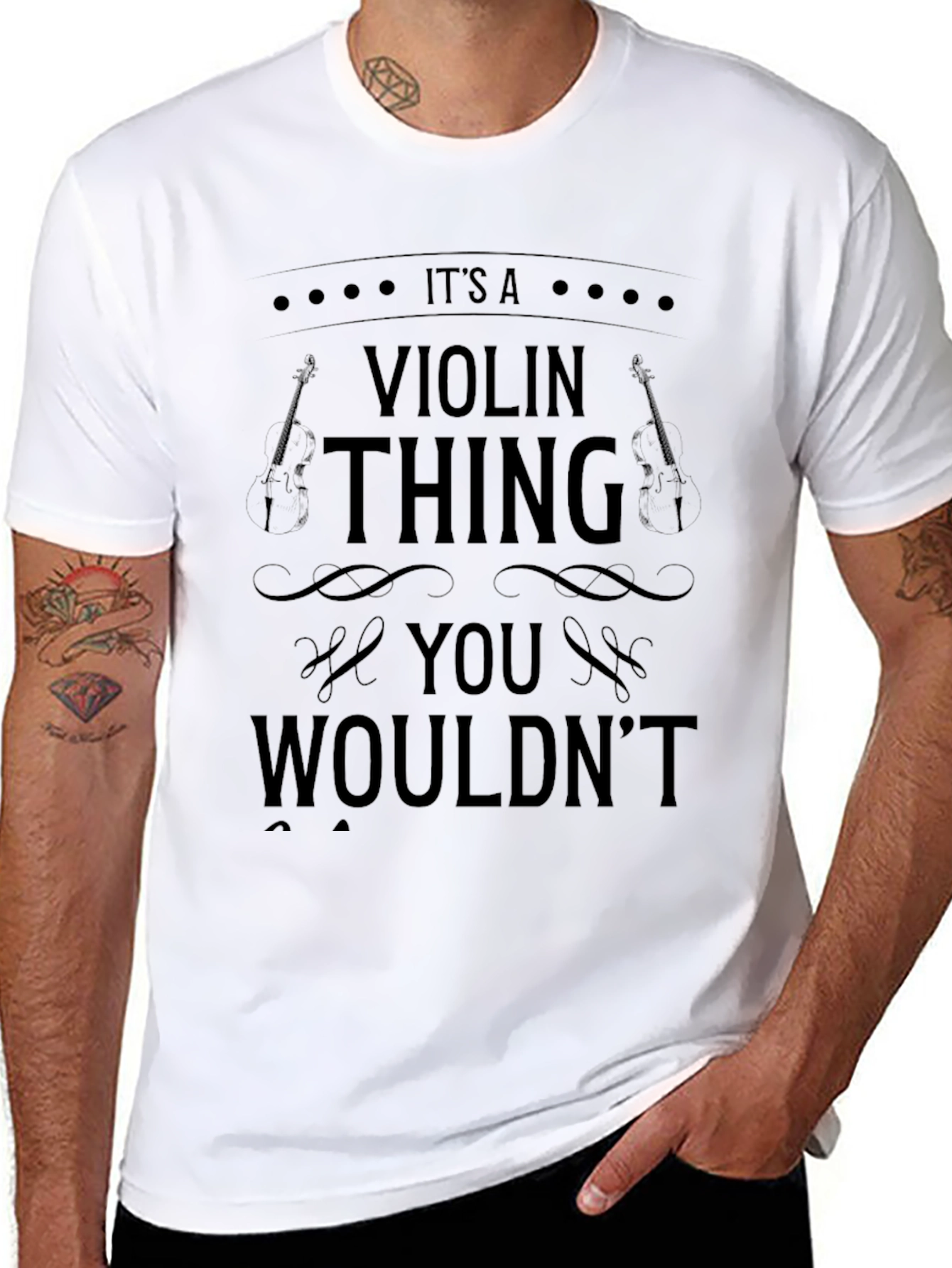 Black It's a Violin Thing T-Shirt - Music Lover Apparel view 8