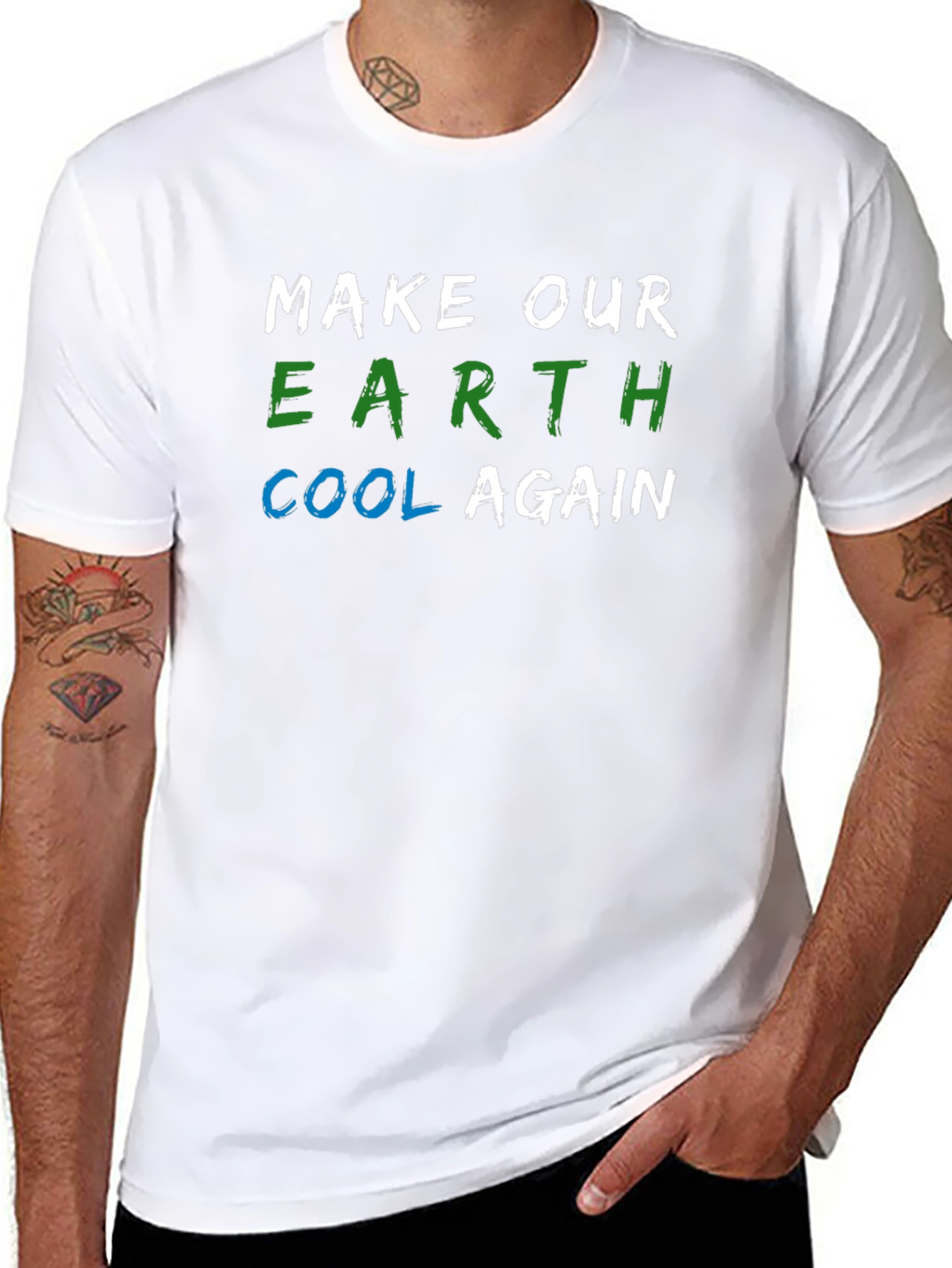 Earth Cool Again T-Shirt: Eco-Friendly Statement Tee - 8