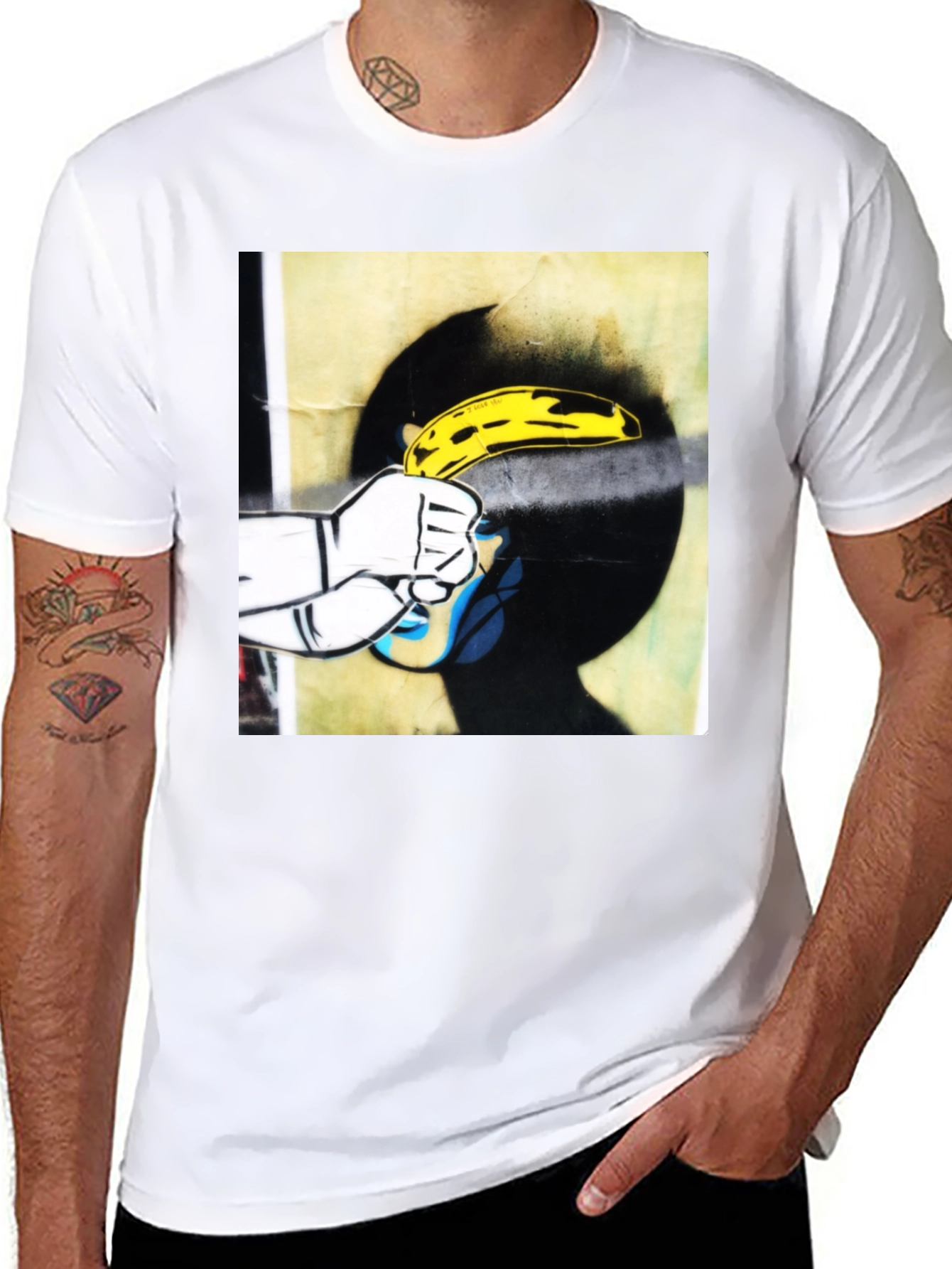 Black Banana Gun T-Shirt - Pop Art Graphic Tee view 8