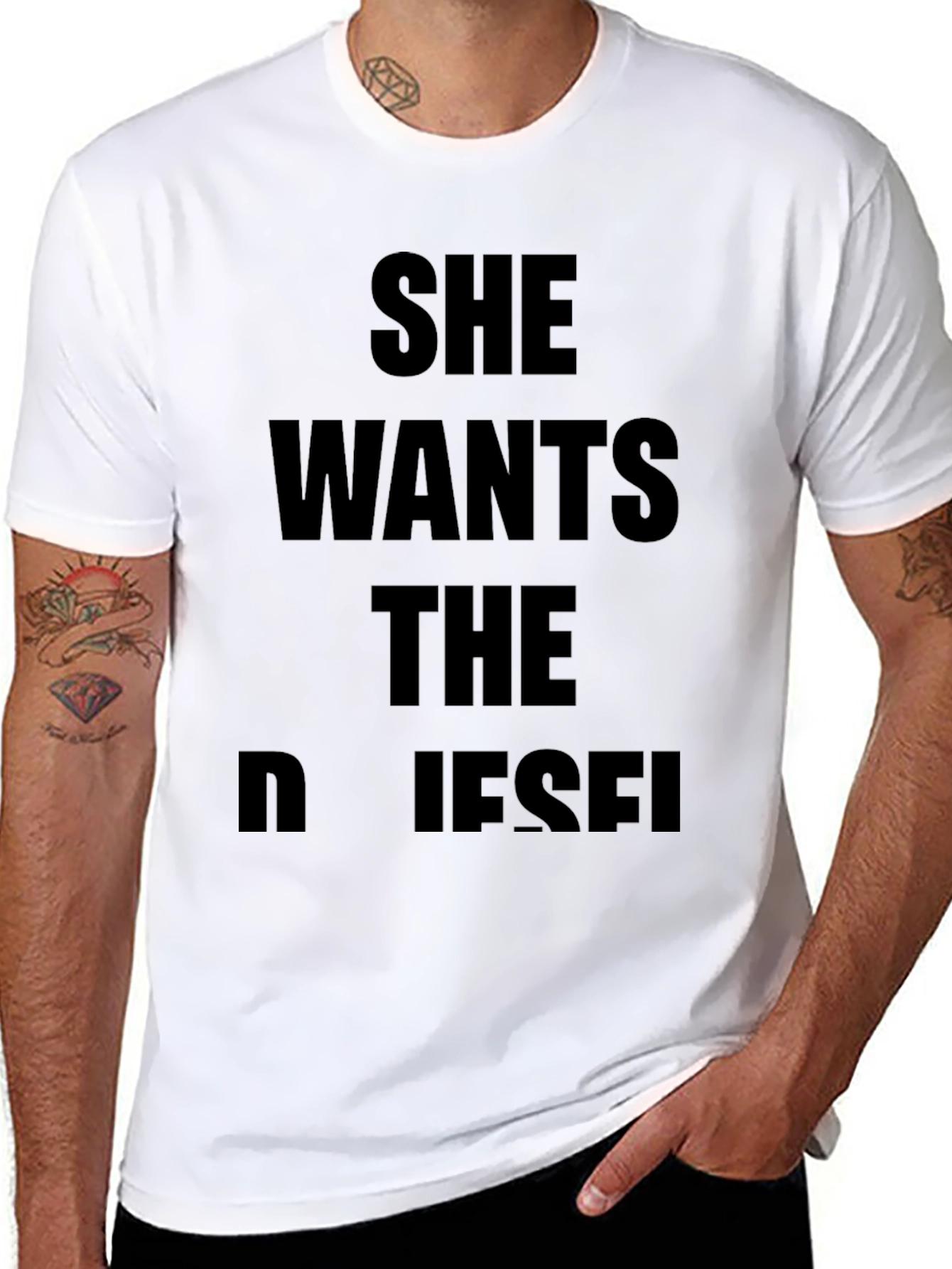 Black She Wants The Diesel Black T-Shirt view 8