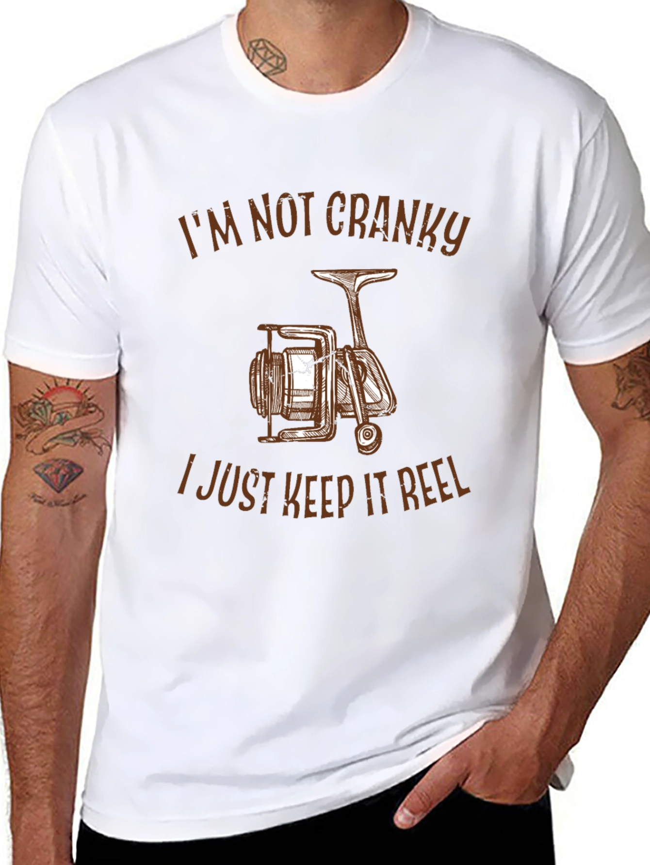 Black Funny Fishing T-Shirt - I Just Keep It Reel view 8
